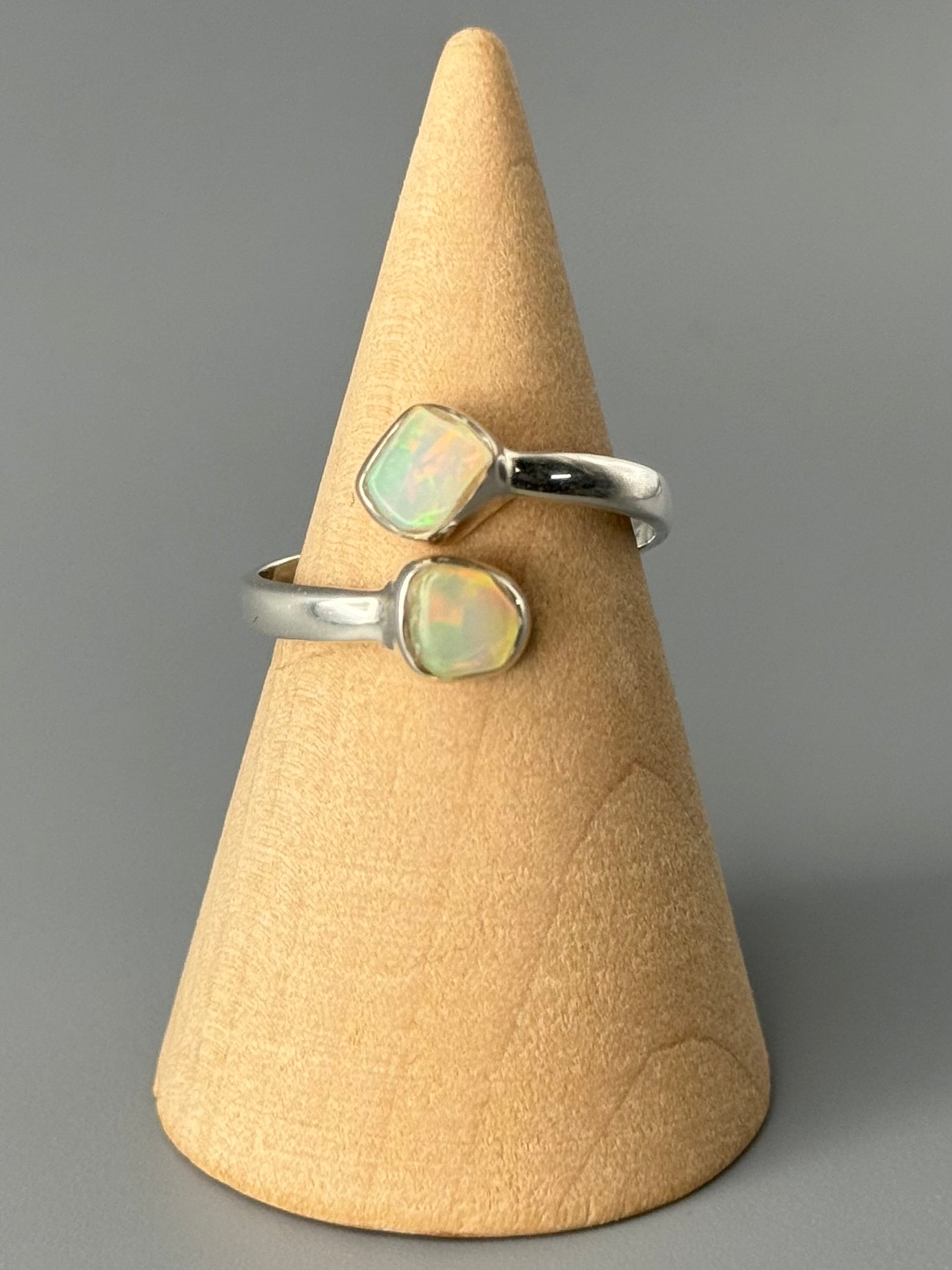 •ETHIOPIAN OPAL - LIL' FREEFORMS• adjustable silver ring