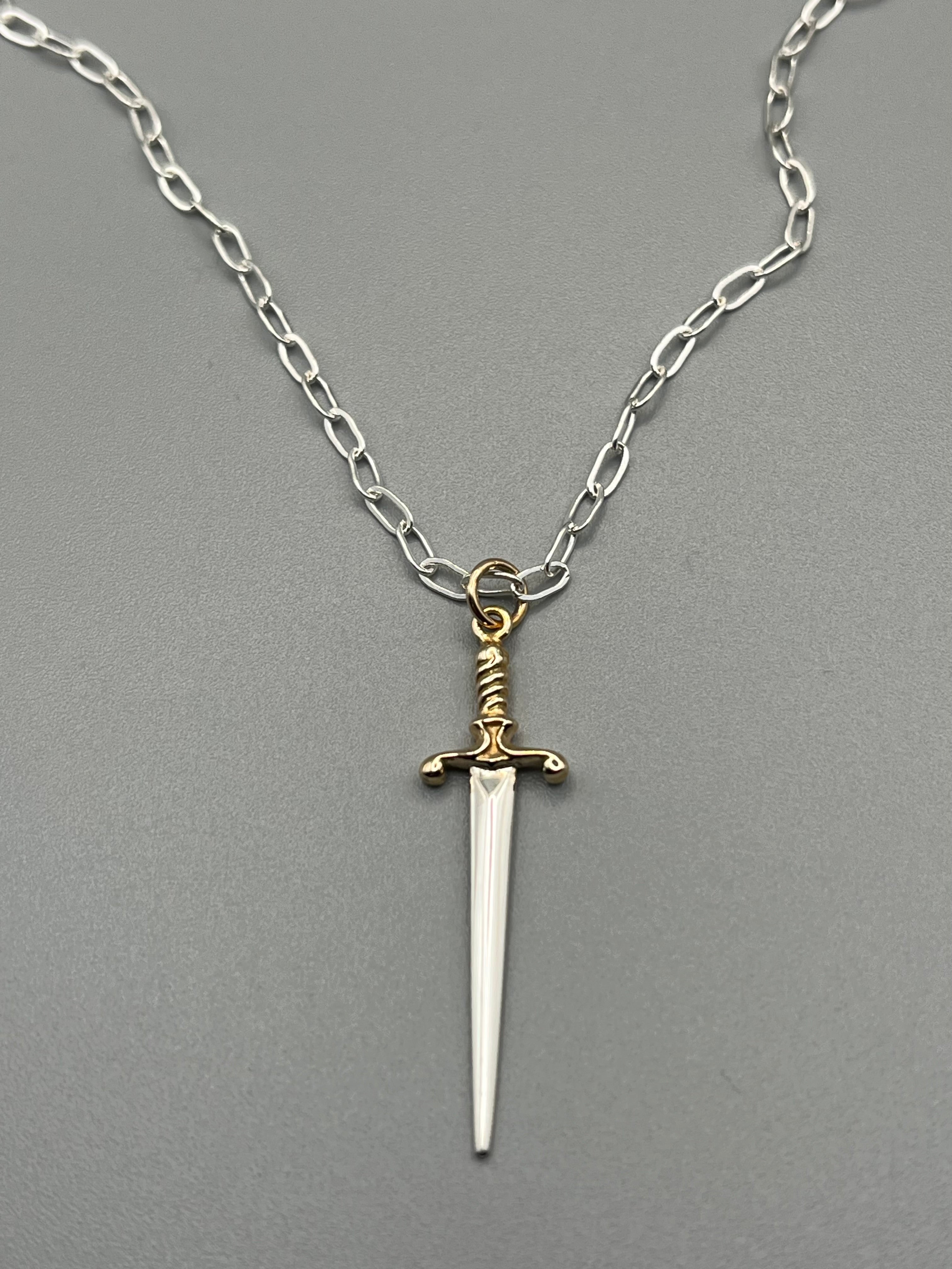 •BIG DAGGER• silver necklace
