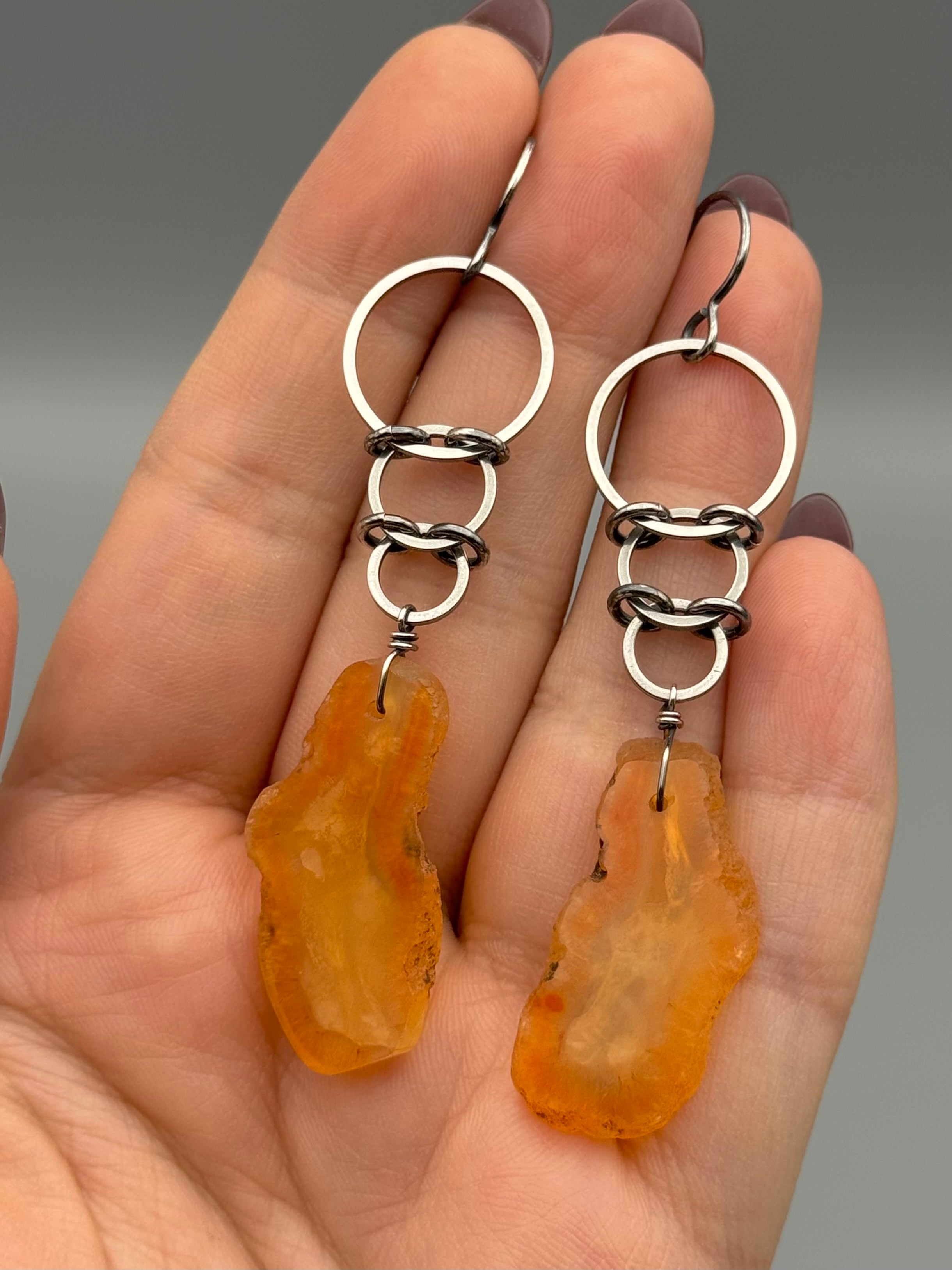 •EOWYN• carnelian + silver earrings