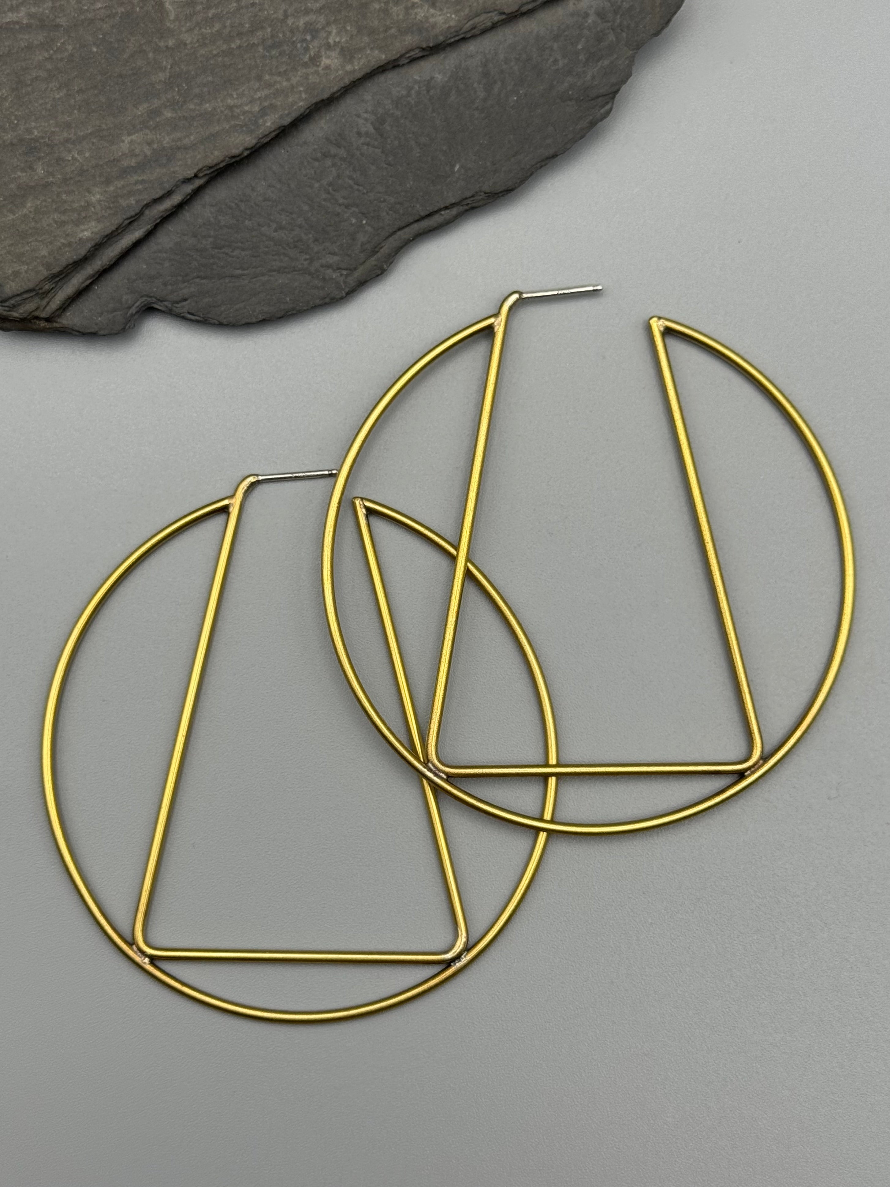 •SOFINAE• brass hoop earrings