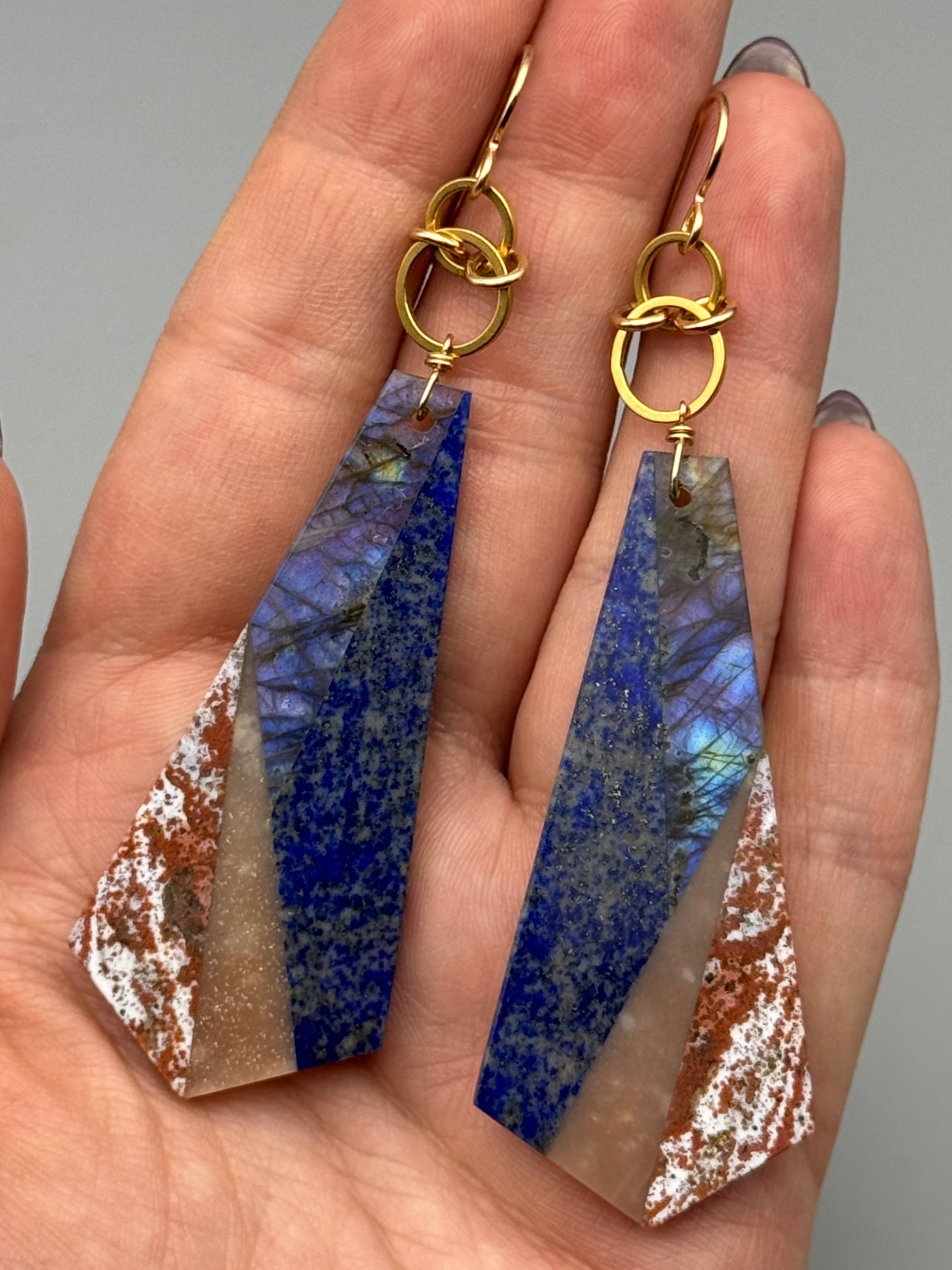 •EOWYN• intarsia + gold earrings