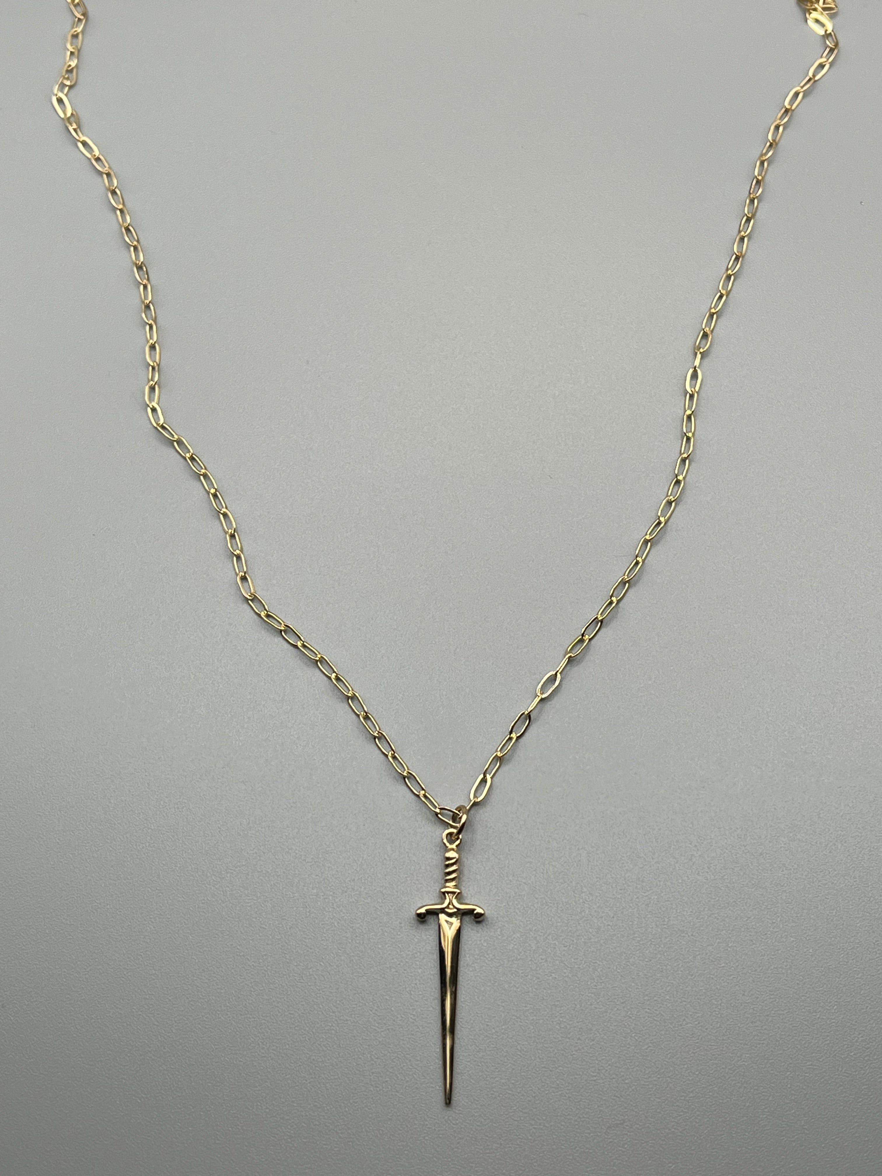 •BIG DAGGER• gold necklace