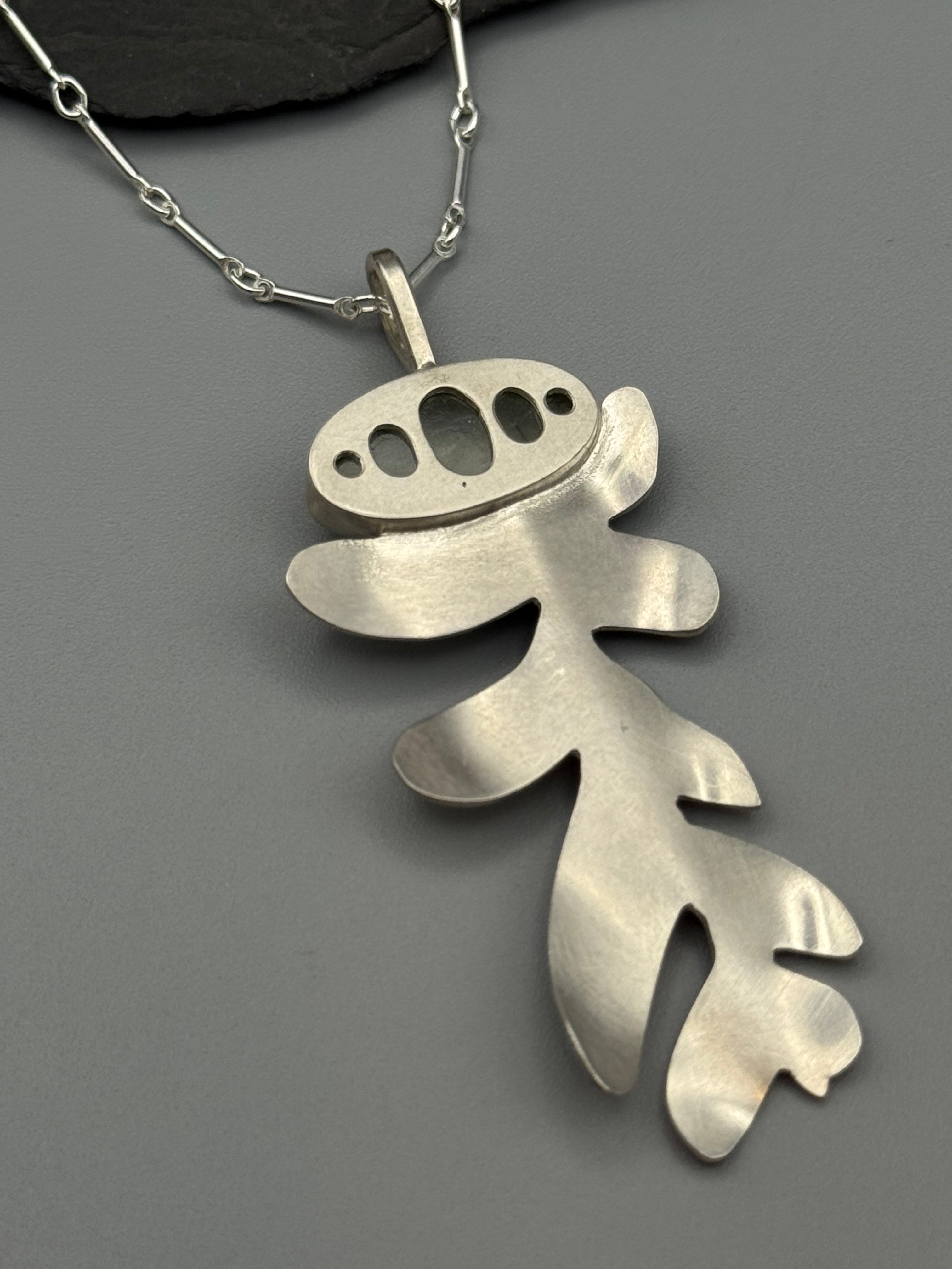 •MATISSE FERN• prehnite + silver necklace (18" - 21" long)