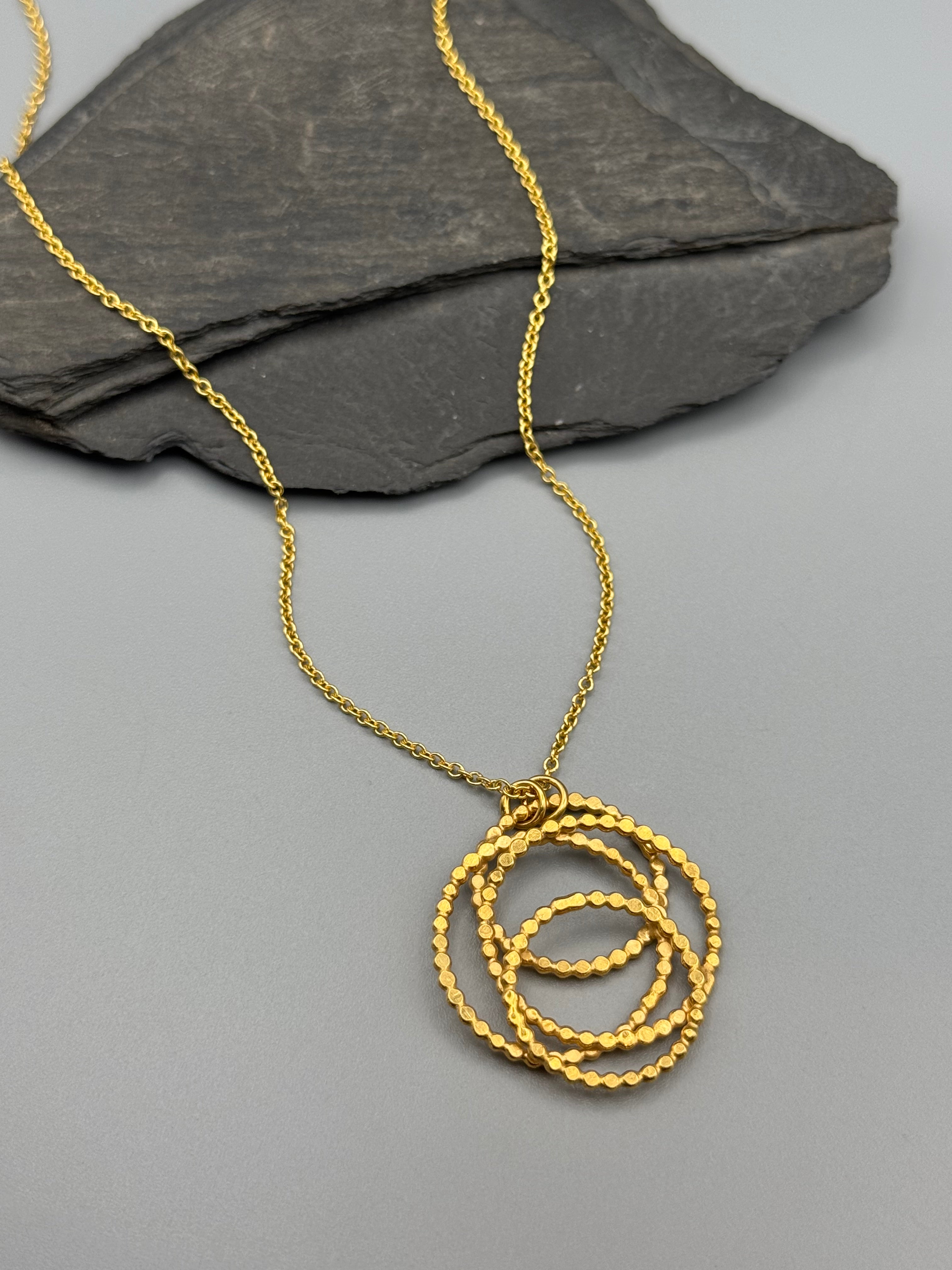 •DOTTED GALAXY• gold vermeil necklace (18" long)