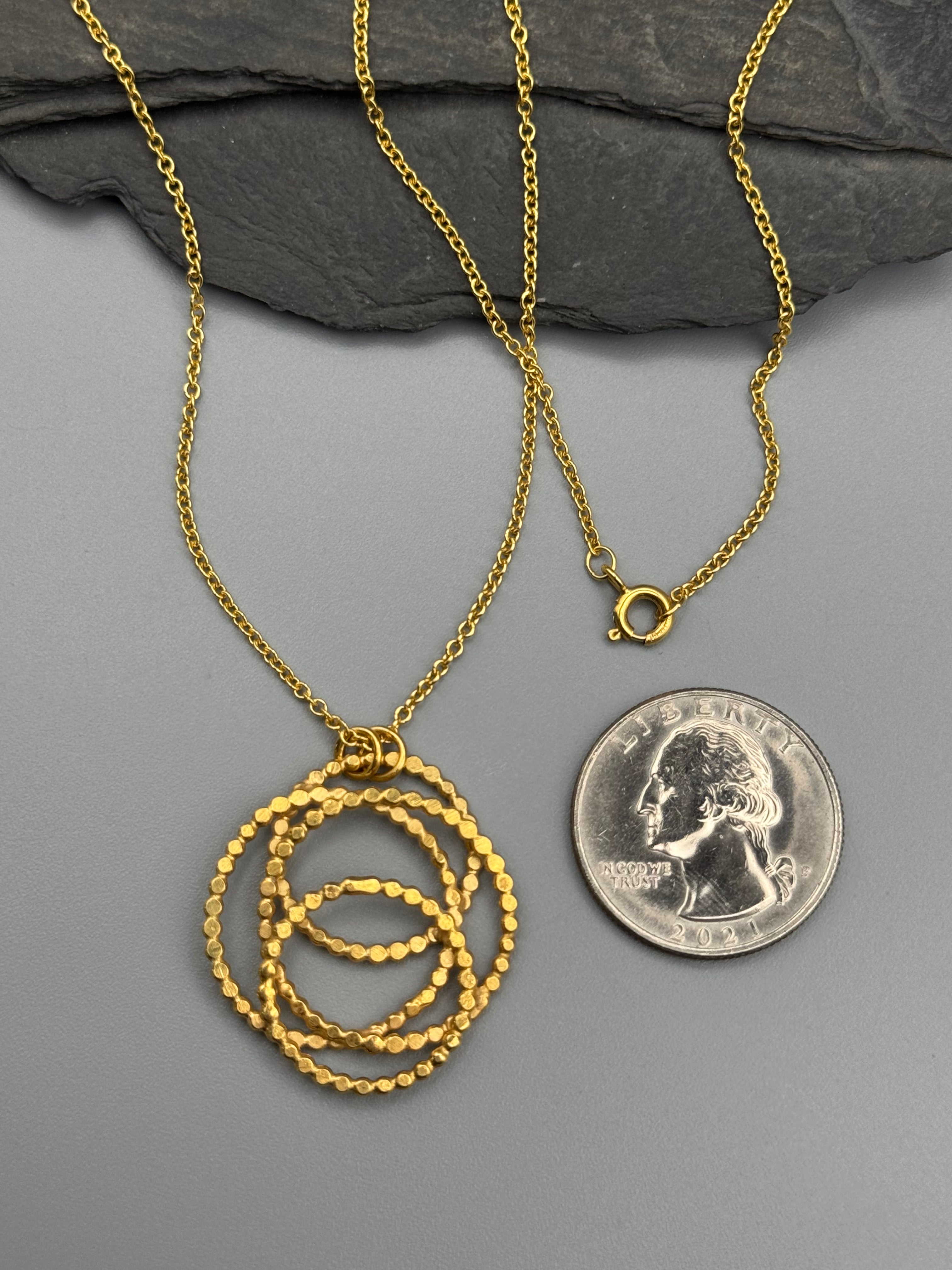 •DOTTED GALAXY• gold vermeil necklace (18" long)