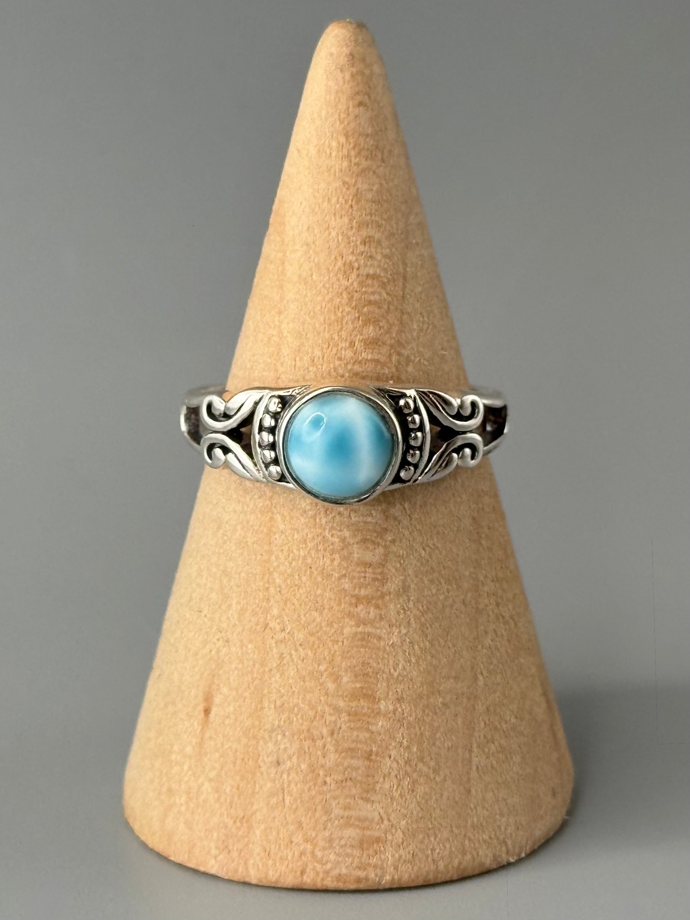 •LARIMAR - ADORNED• sterling silver ring (various sizes)
