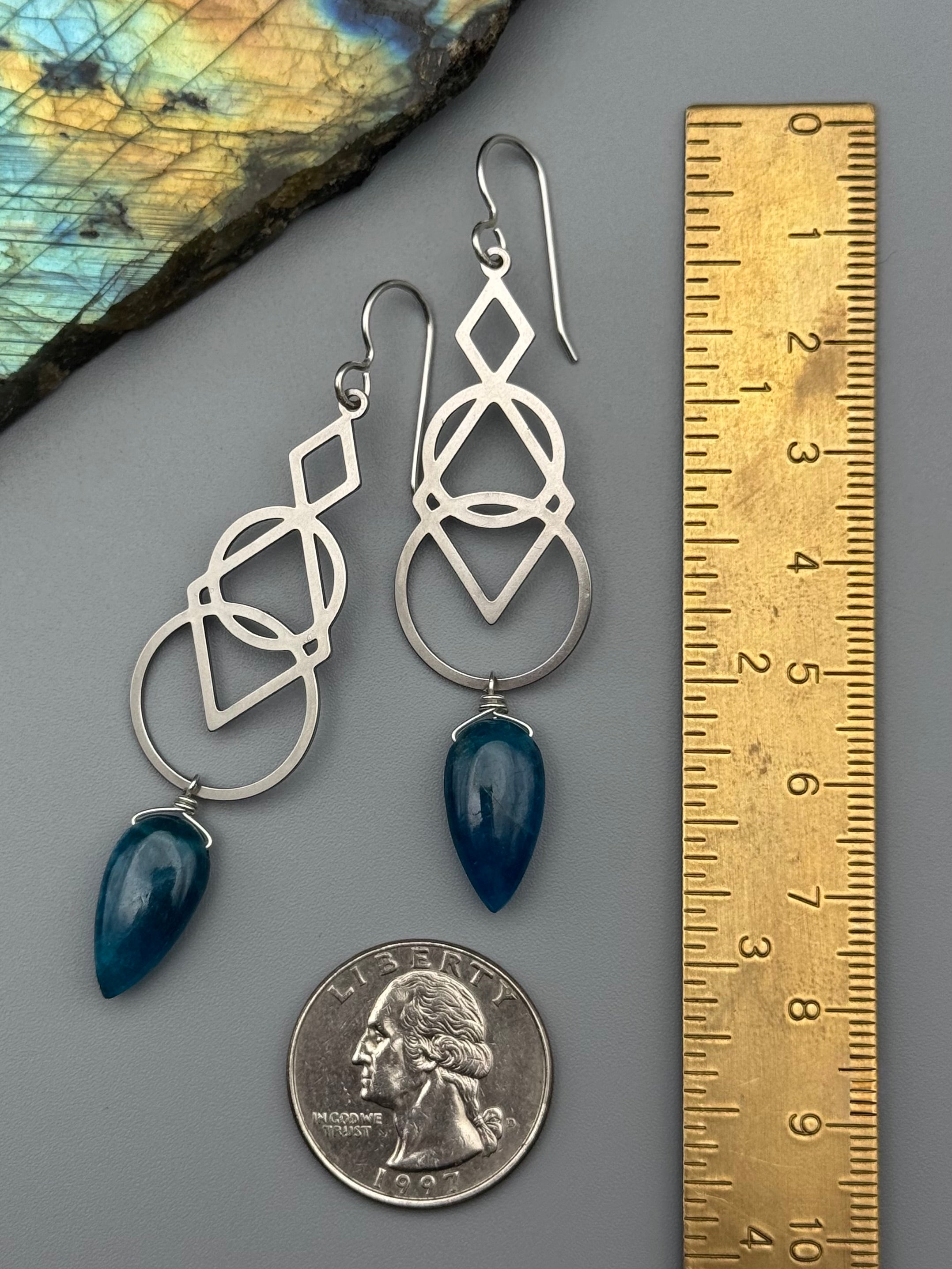 •SIGNS• apatite + silver earrings