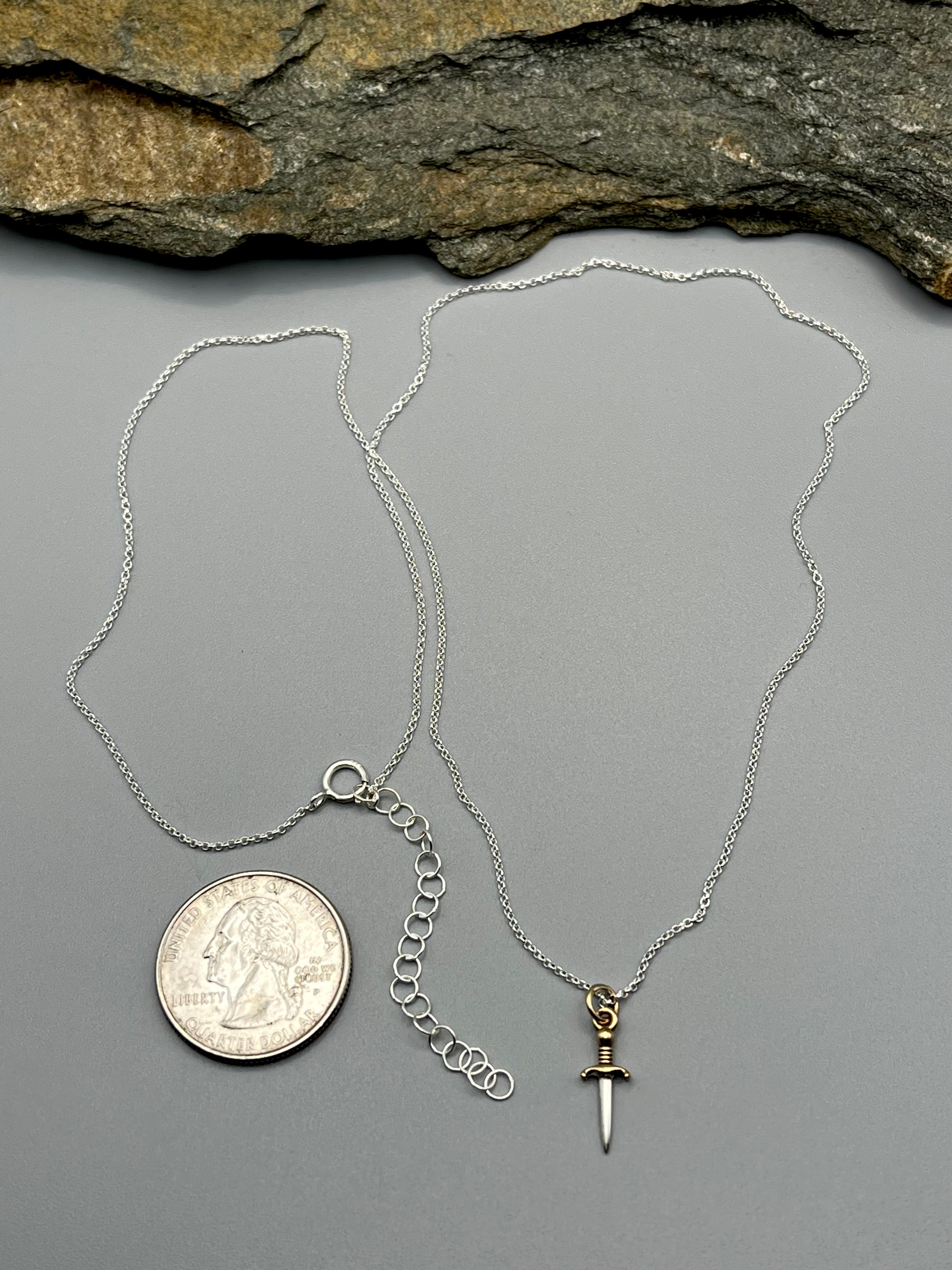 •LITTLE DAGGER• silver necklace