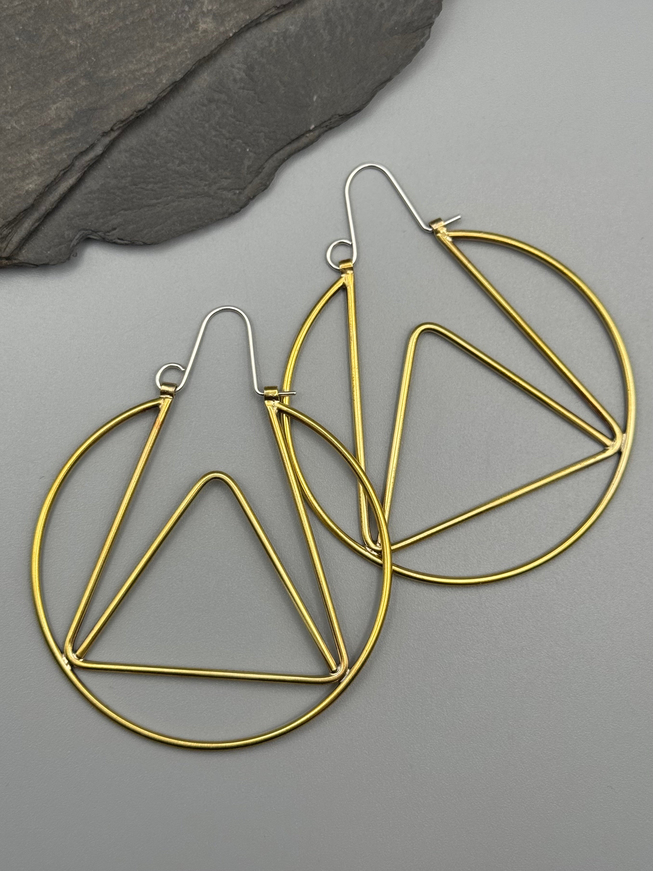 •SUMMIT• brass hoop earrings