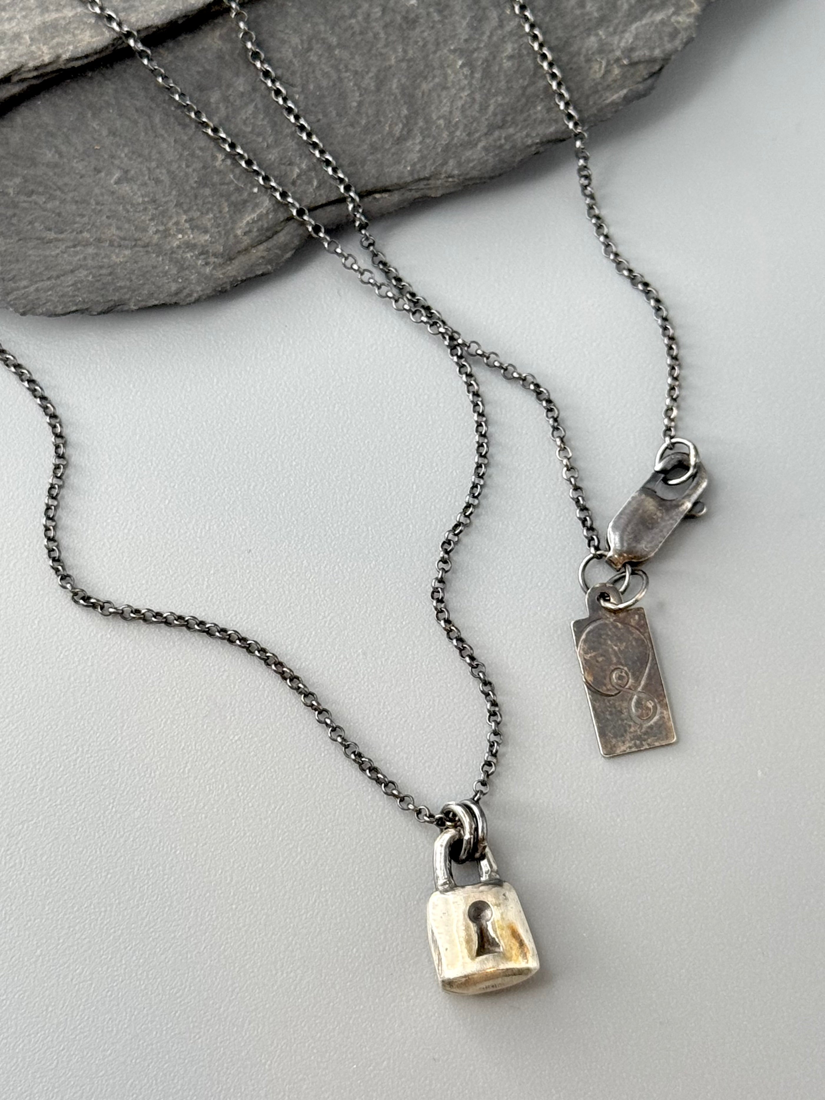 •LOVE LOCK• silver necklace (various lengths)