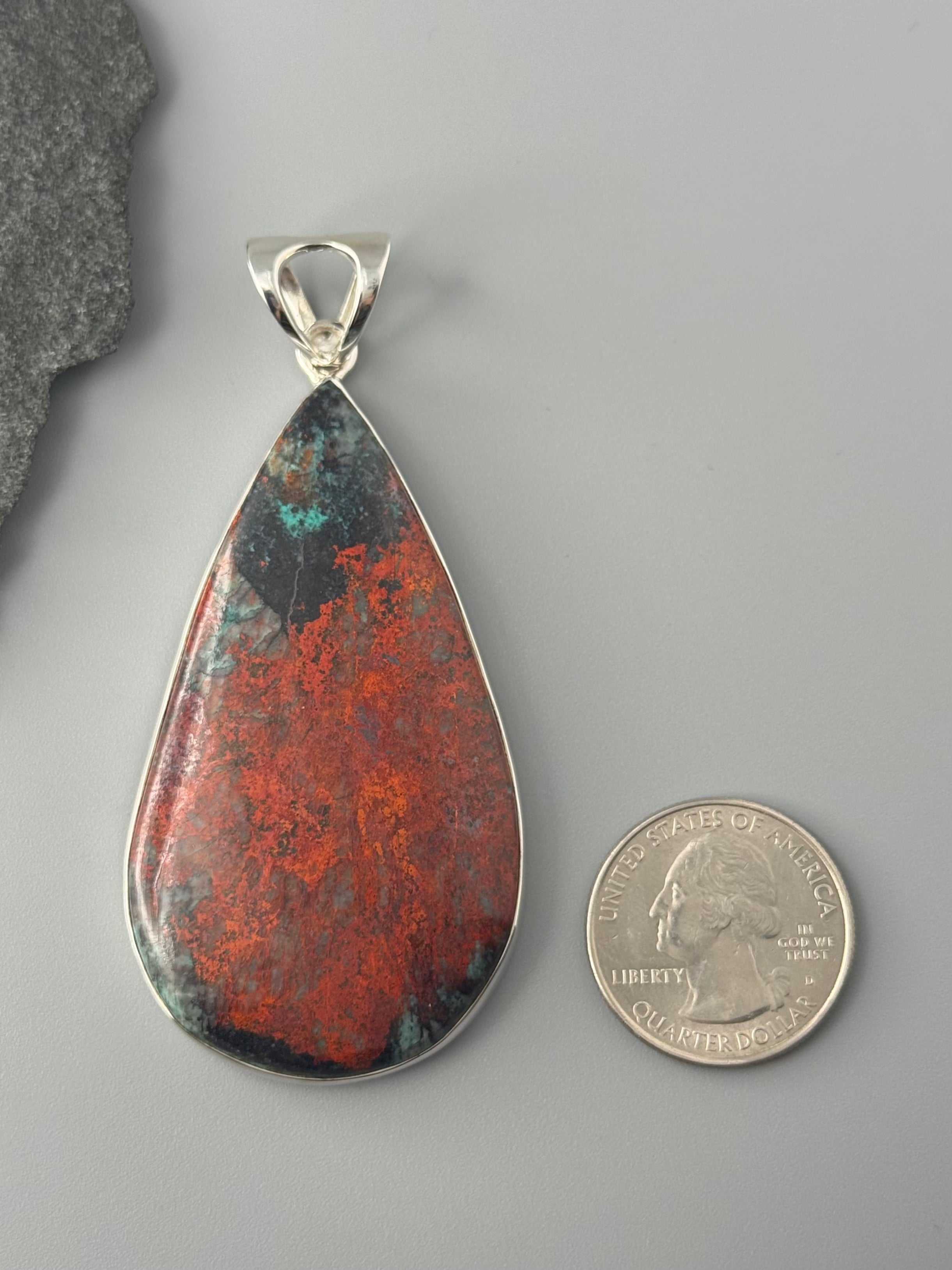 •SONORAN JASPER - TEARDROP 1• sterling silver pendant