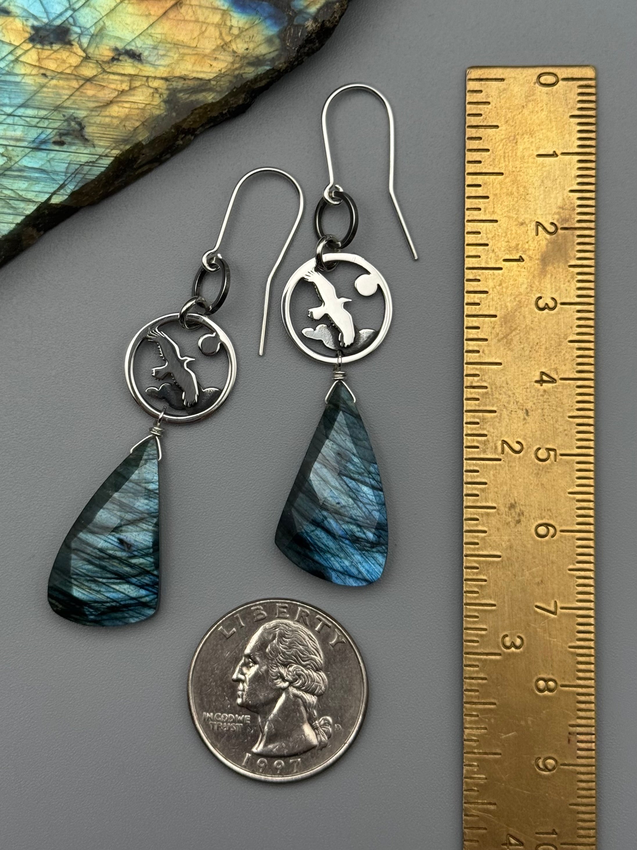 •SORIN• labradorite + silver earrings