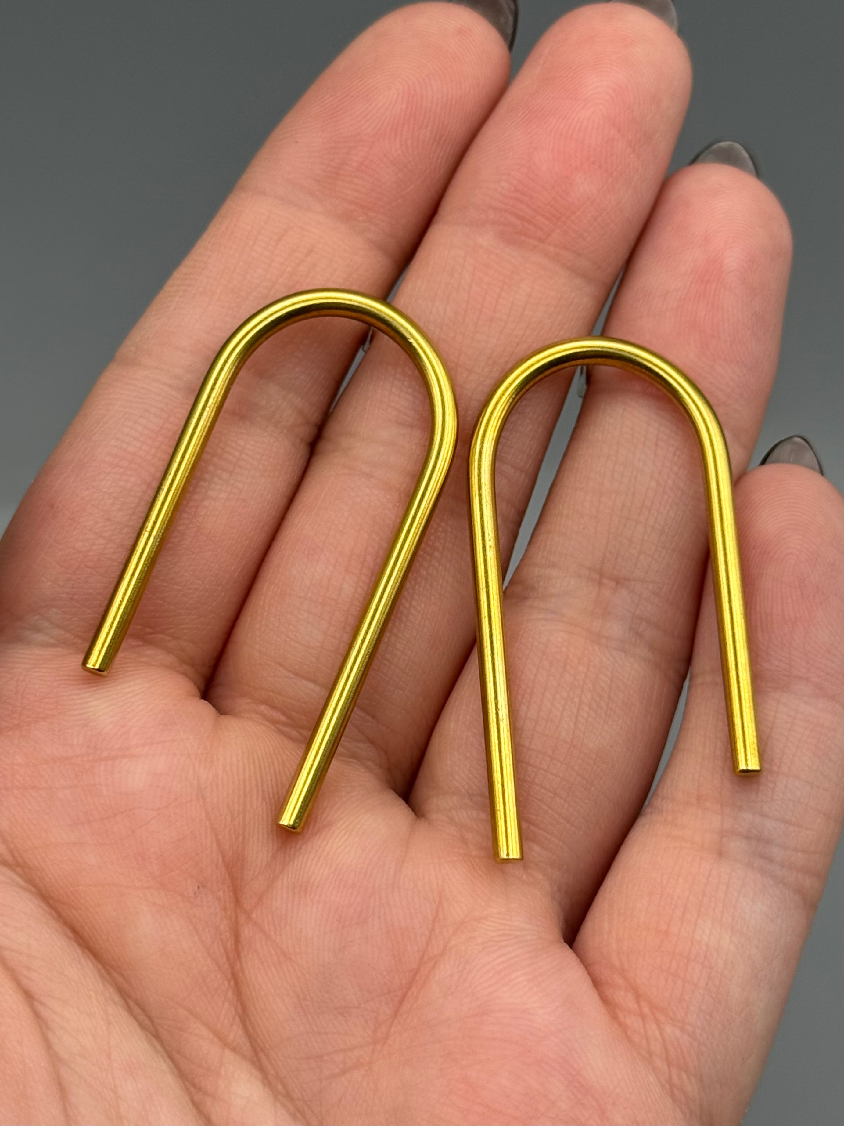 •ARCHES• brass post earrings
