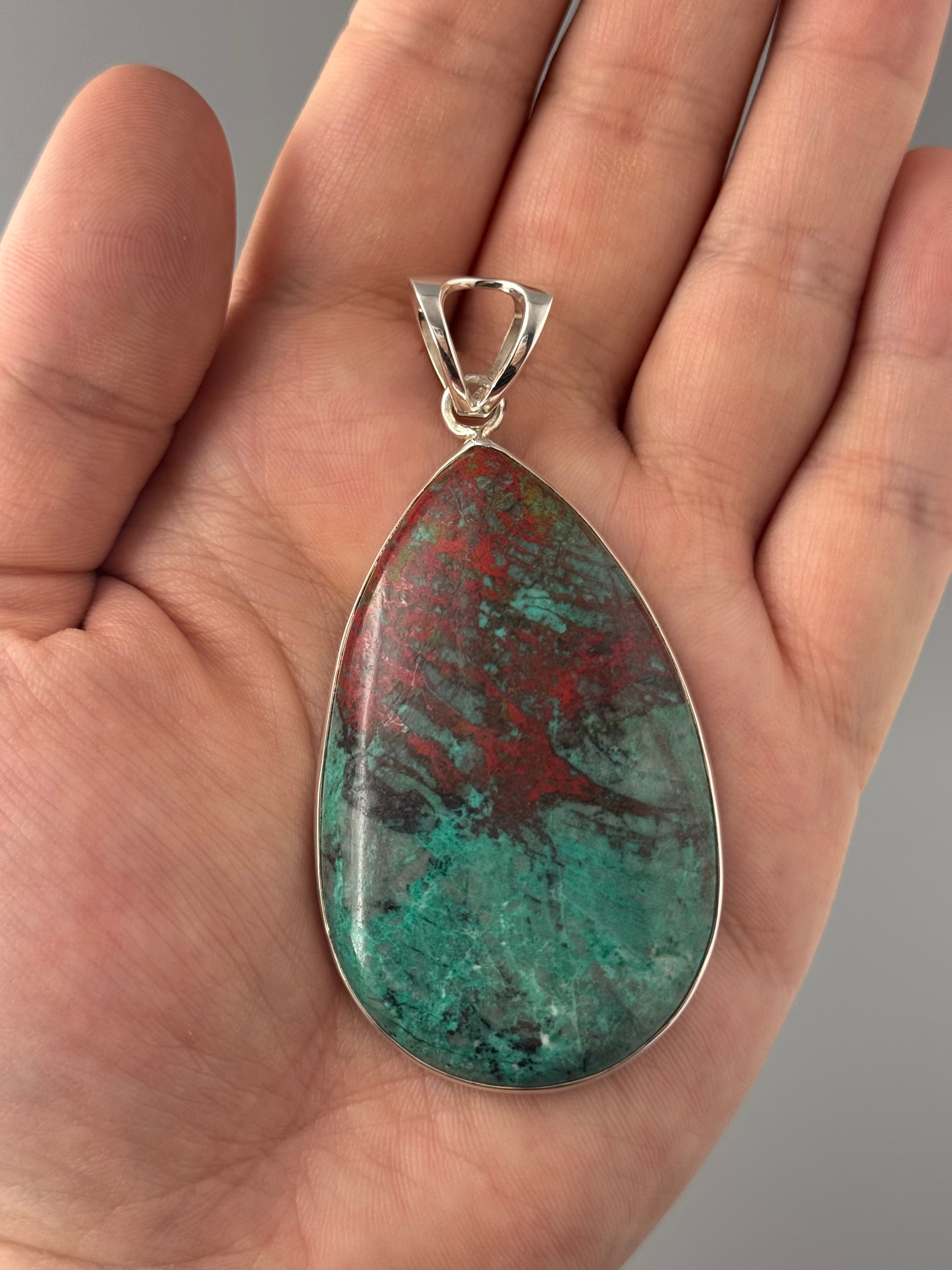 •SONORAN JASPER - TEARDROP 2• sterling silver pendant