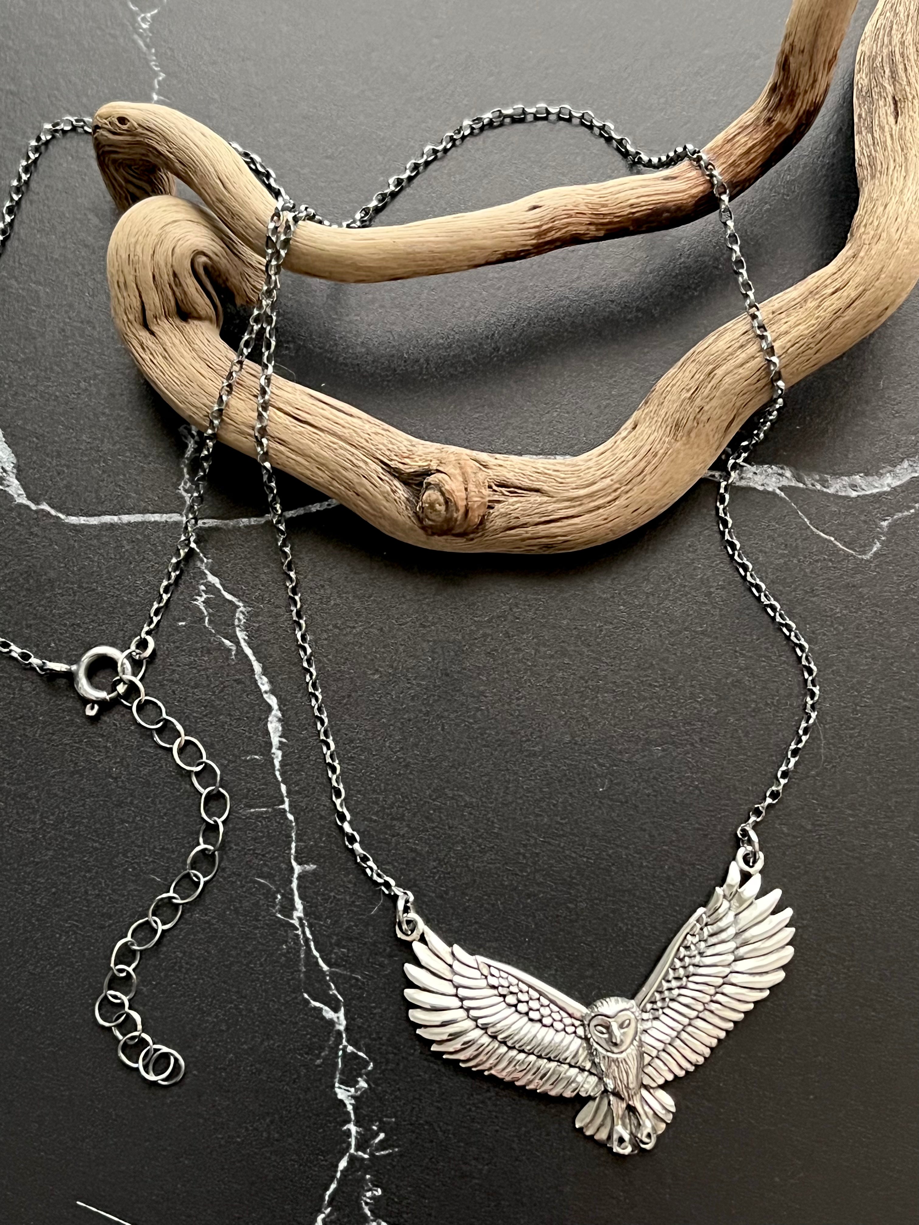 •NIGHT FLIGHT• silver necklace