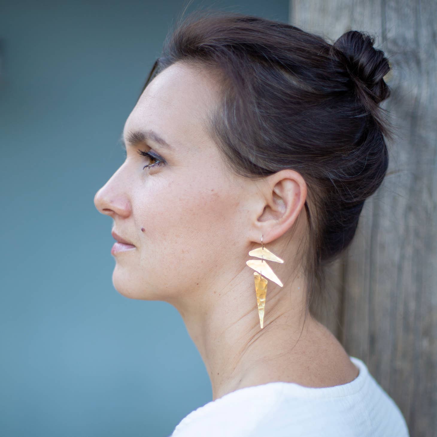 • PUNK • gold dangle earrings