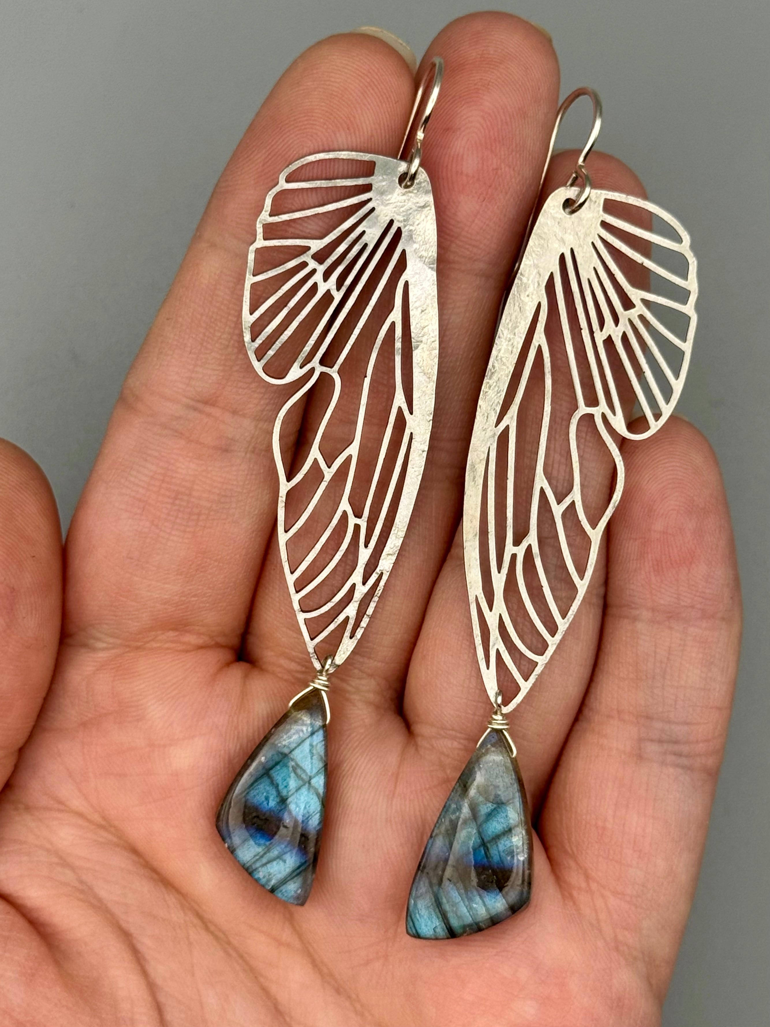 •METAMORPH• labradorite + silver earrings