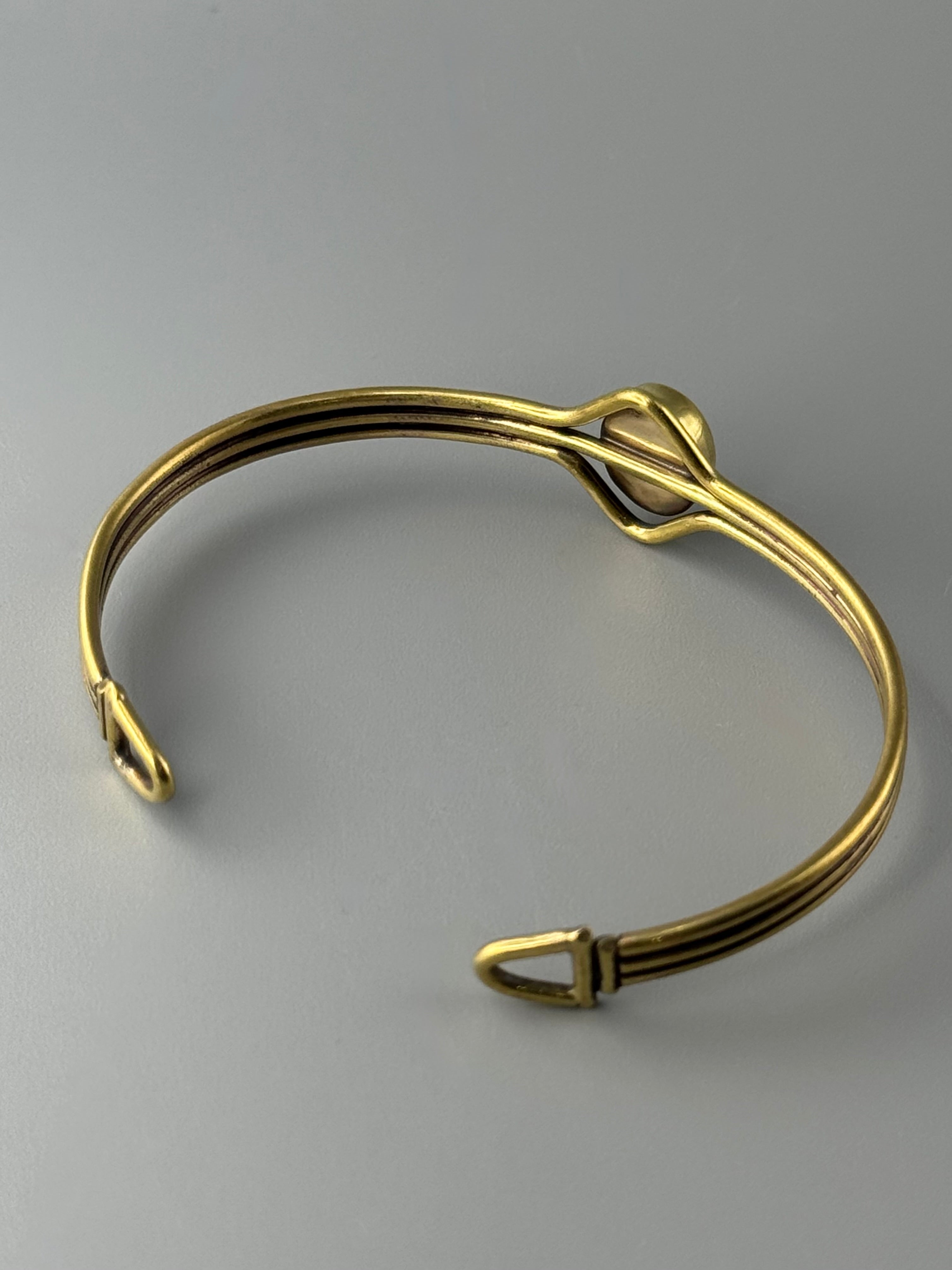 •NEW LANDER TURQUOISE• brass cuff bracelet