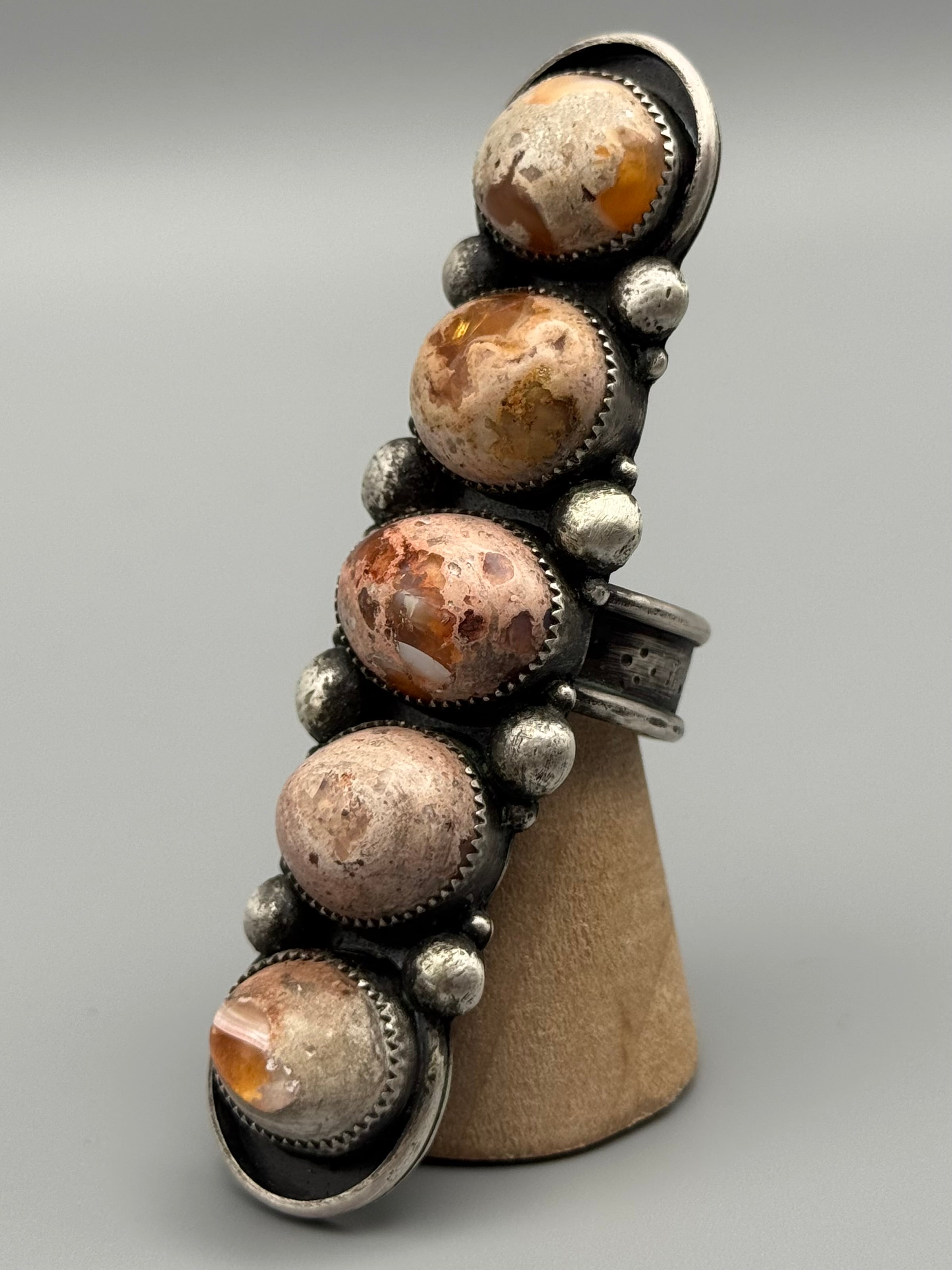 •CAIRN• mexican fire opal + silver ring (size 8.5)