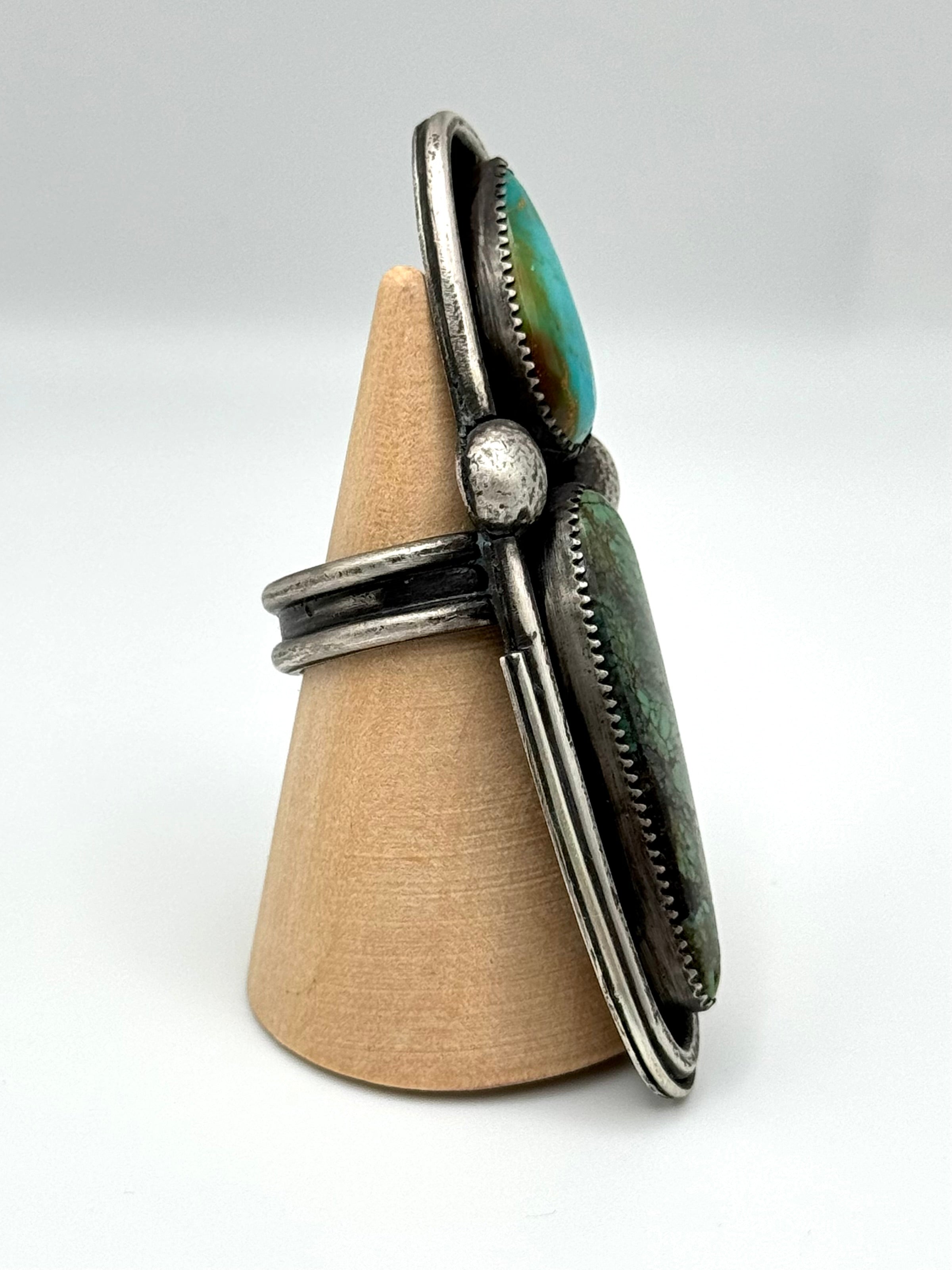 •TALON• turquoise + silver ring (size 8)