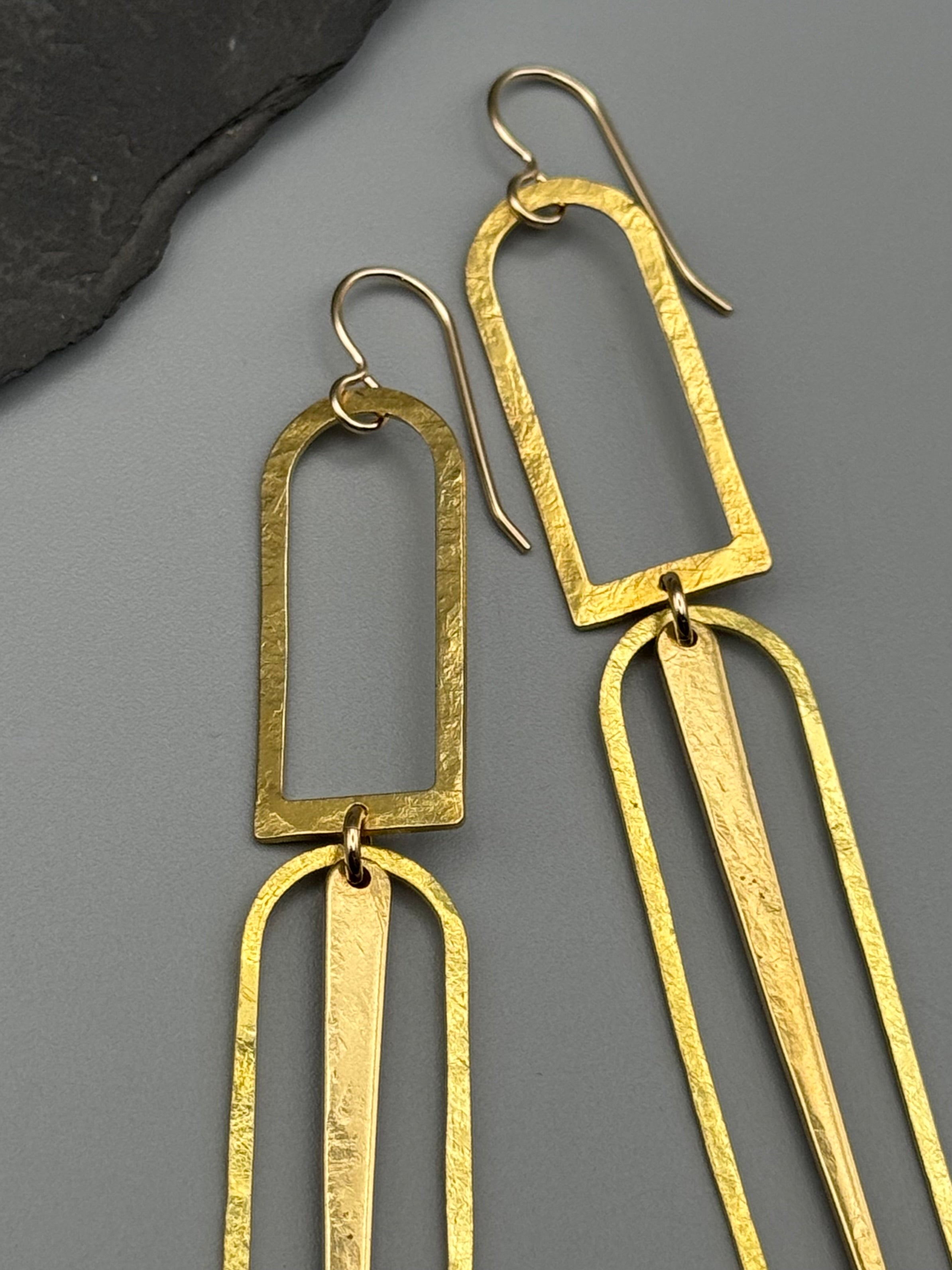 •PORTAL PENDULUM• gold dangle earrings