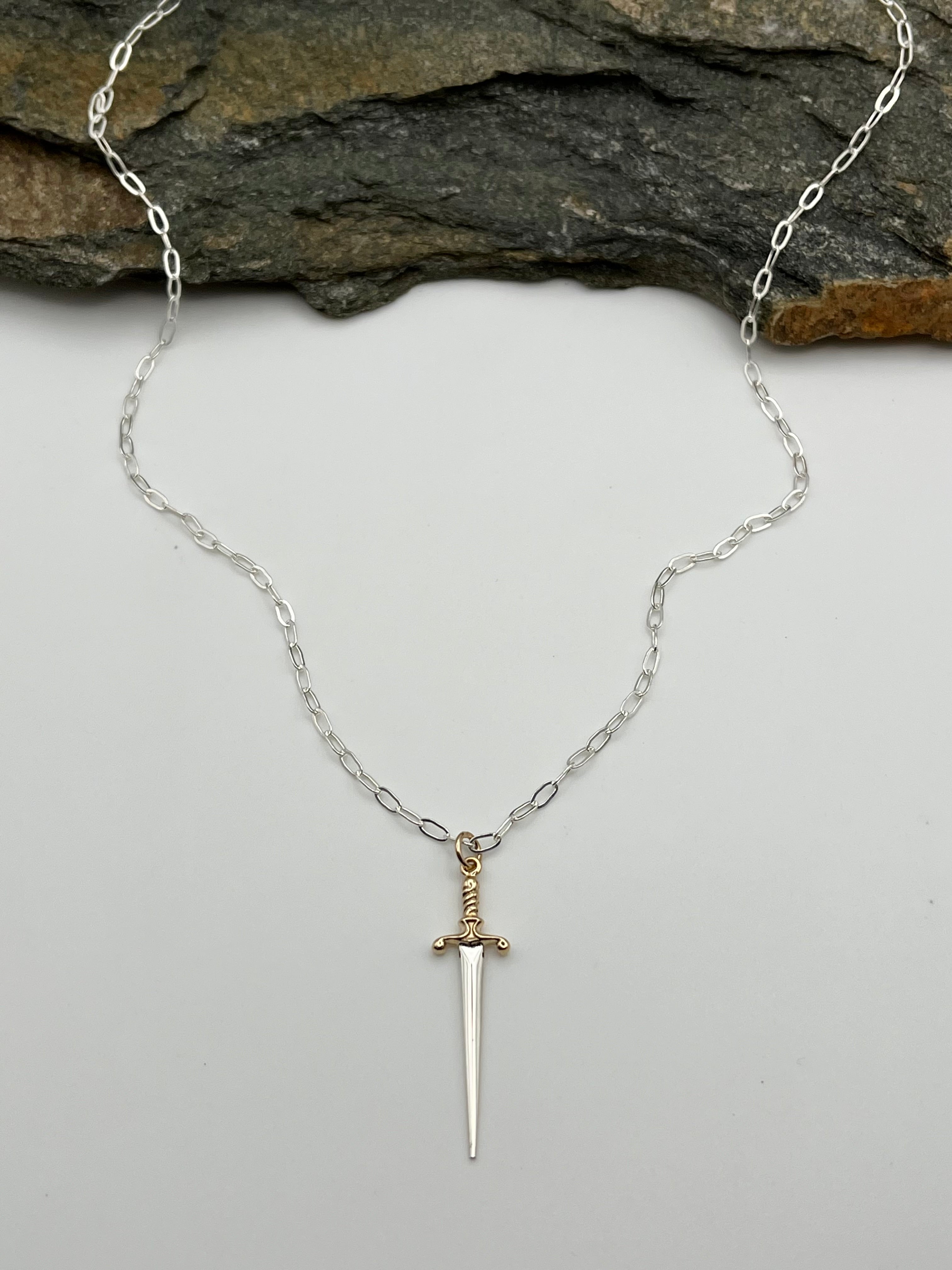 •BIG DAGGER• silver necklace