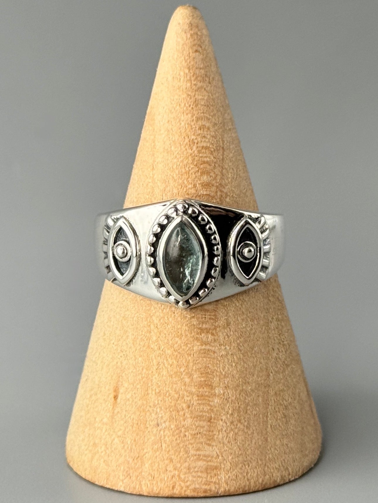 •TOURMALINE - GAZE• sterling silver ring (size 9)