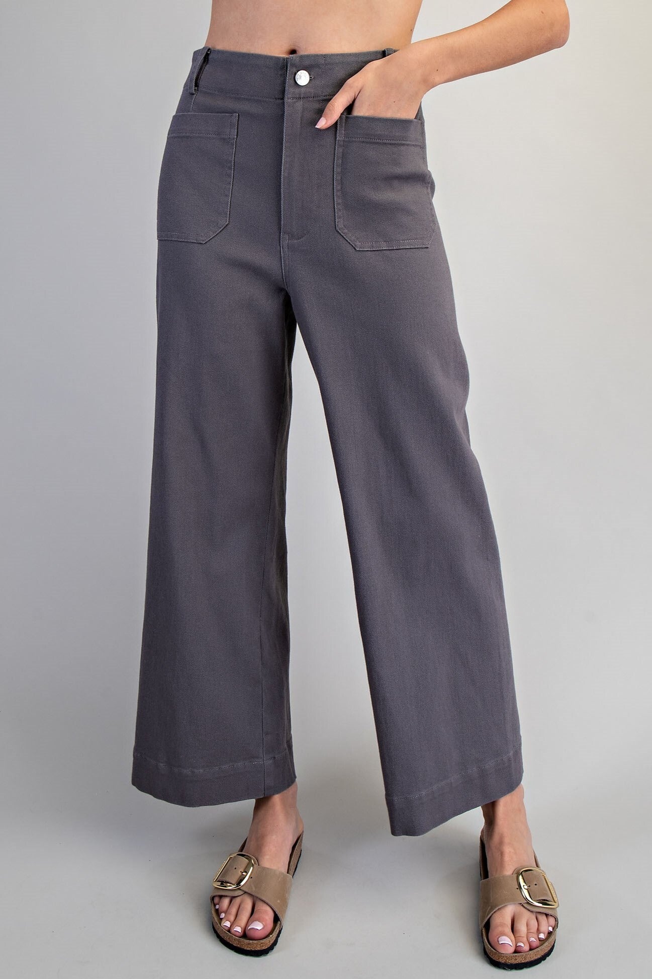 •CORDELIA• cropped straight leg denim pants