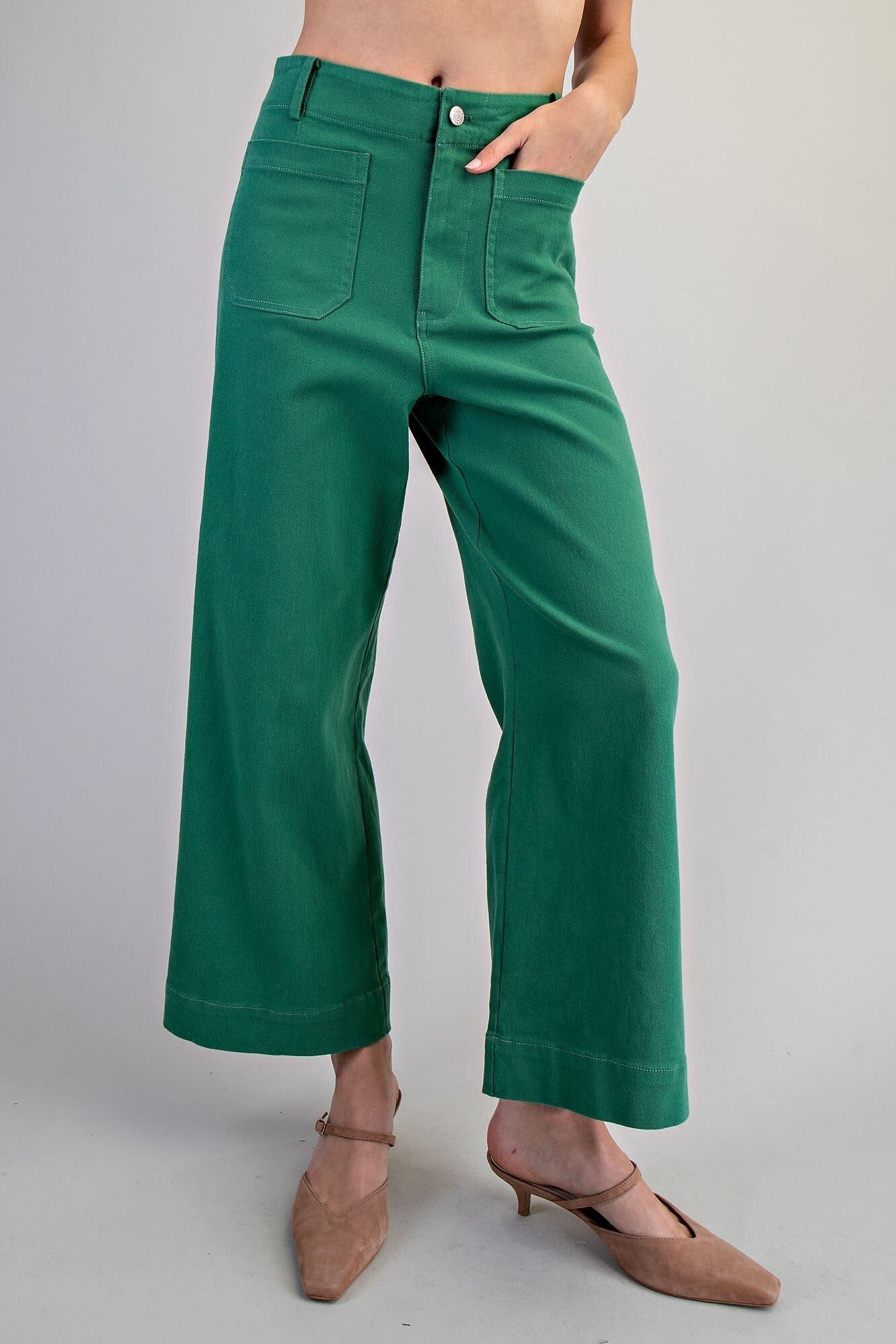 •CORDELIA• cropped straight leg denim pants