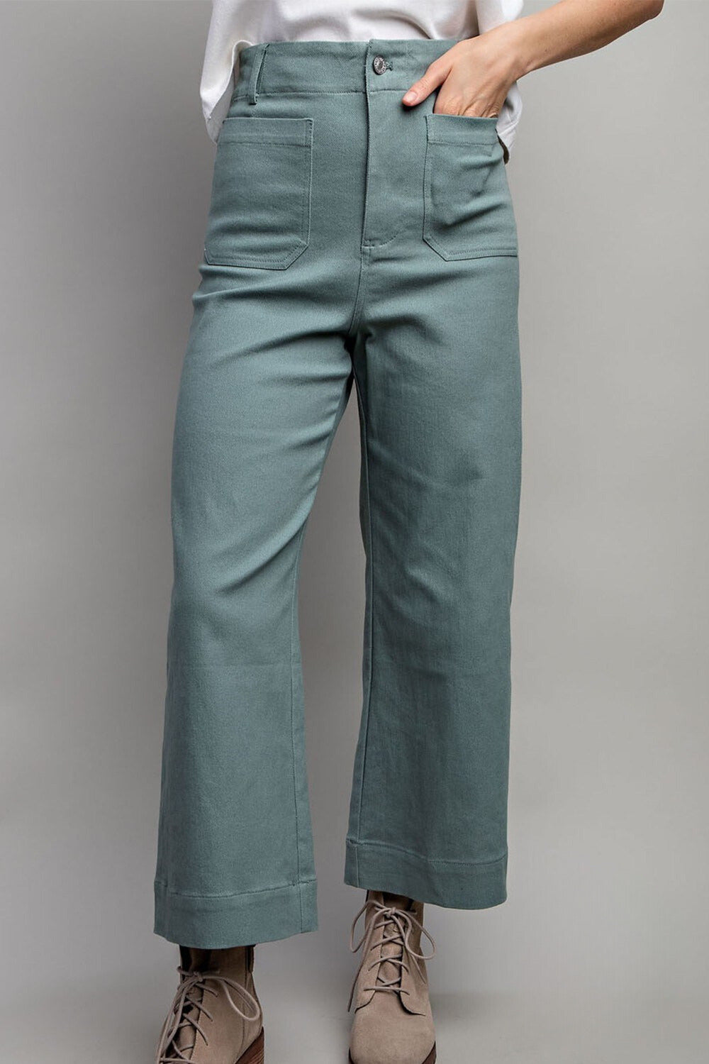 •CORDELIA• cropped straight leg denim pants