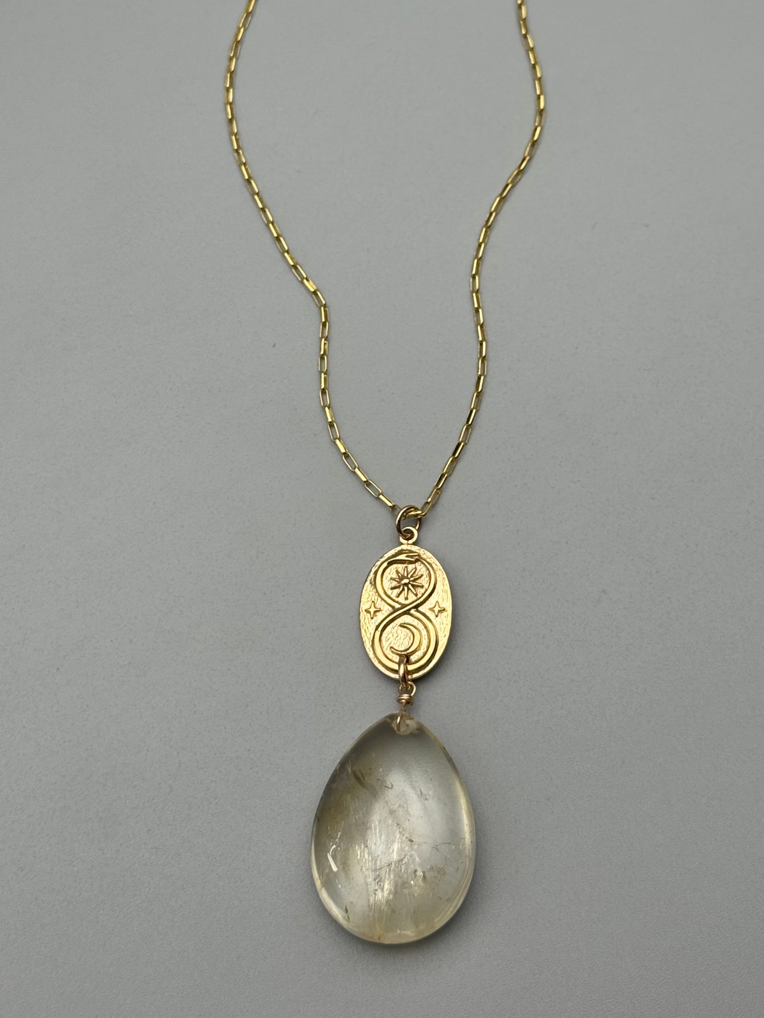 •NĀGA• citrine + gold necklace (18"-20" long)