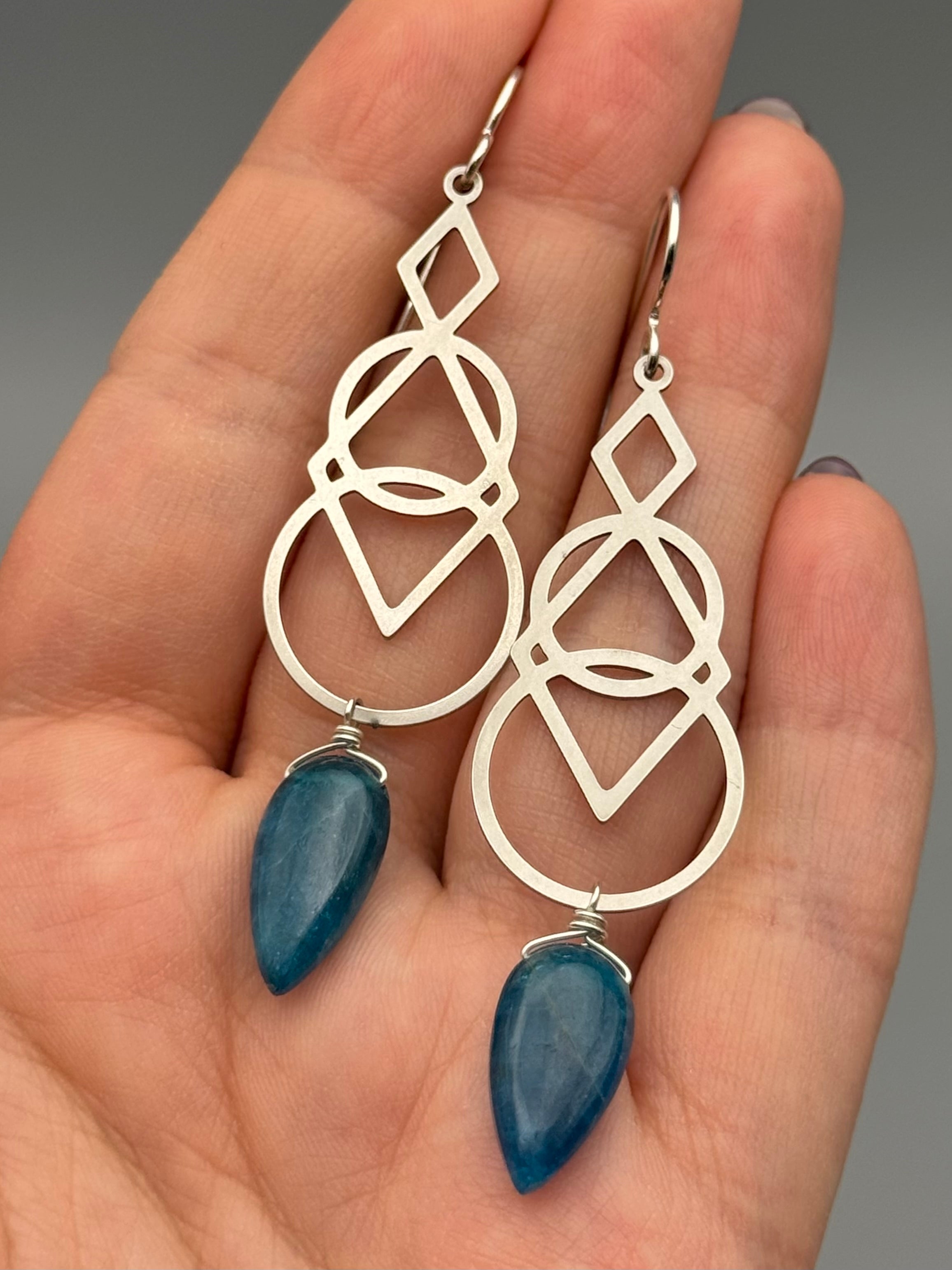 •SIGNS• apatite + silver earrings