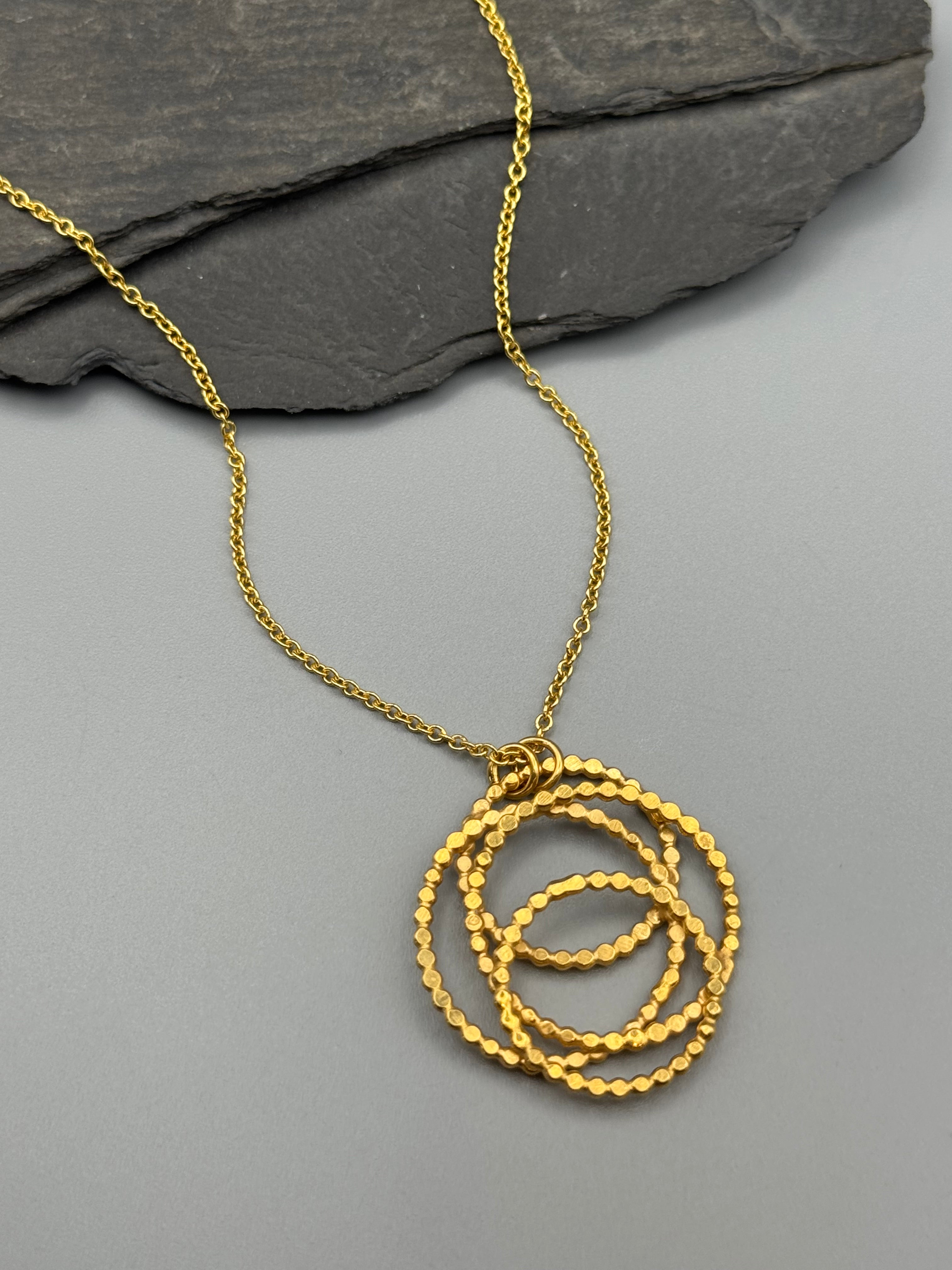 •DOTTED GALAXY• gold vermeil necklace (18" long)