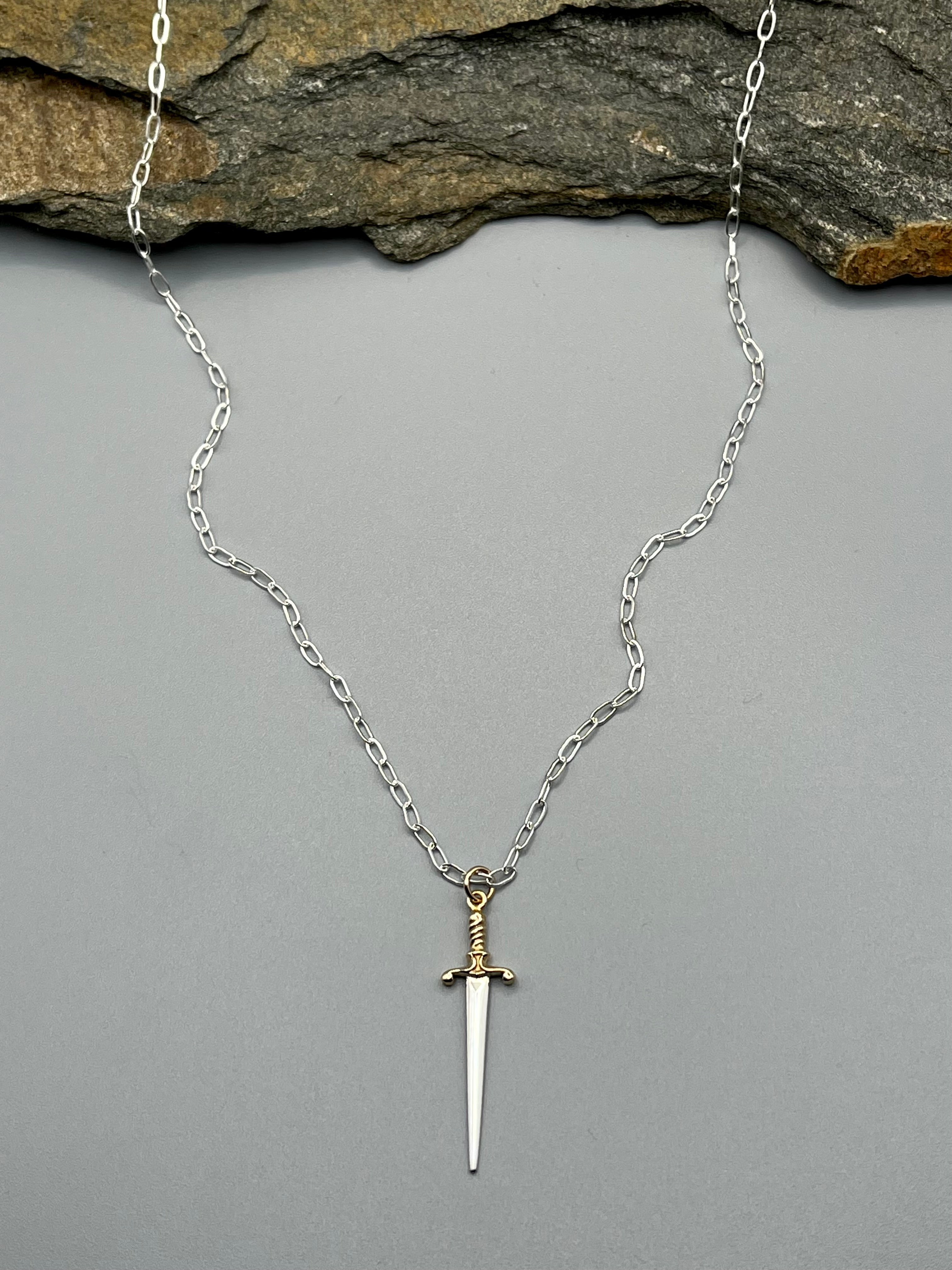 •BIG DAGGER• silver necklace
