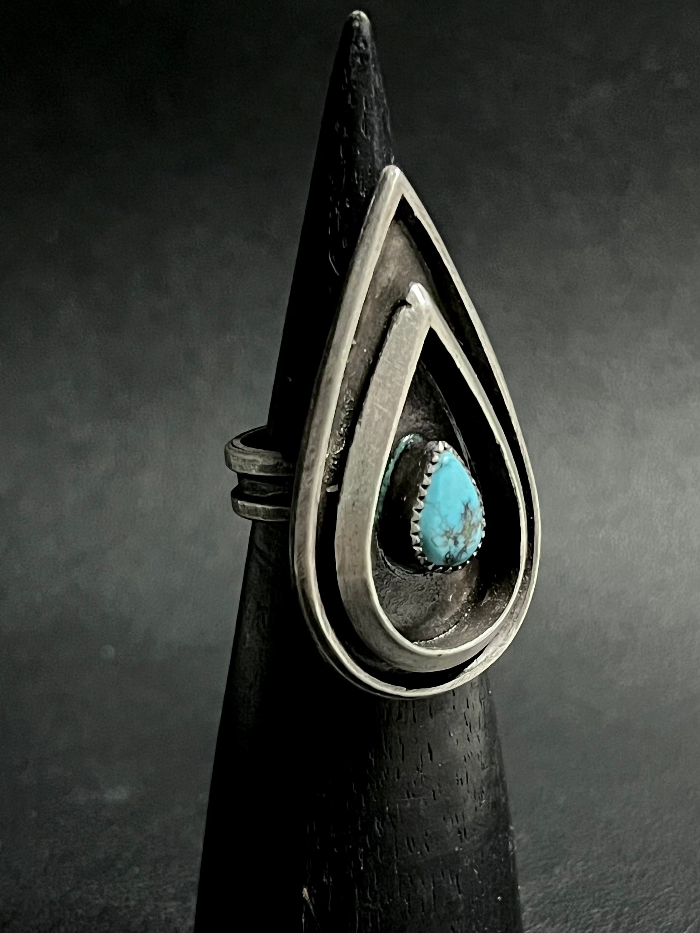 •RECURSION• hubei turquoise + silver ring - SIZE 8.75
