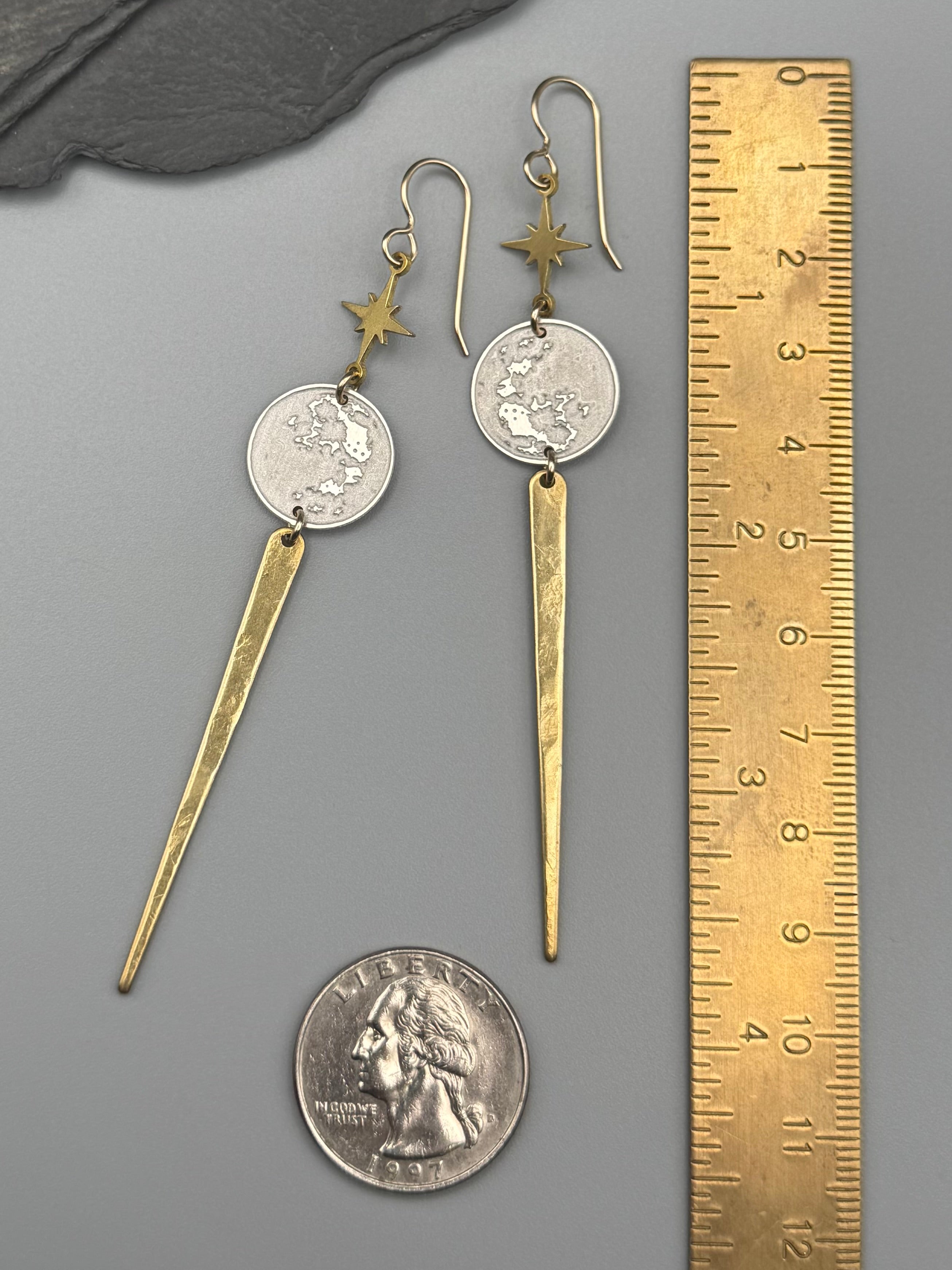 •NORTHERN EXPOSURE• mixed metal dangle earrings