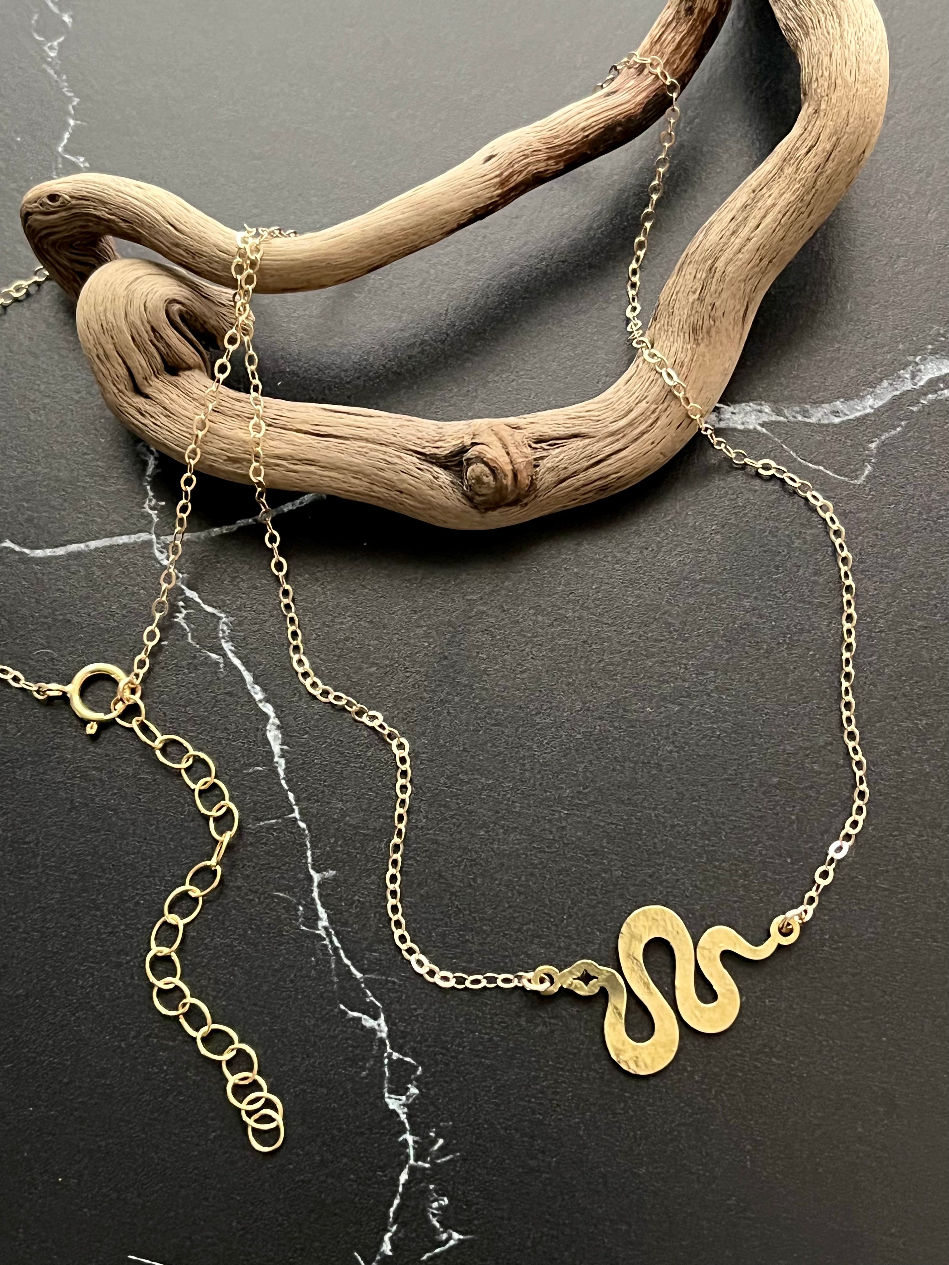 •SLITHER•  gold necklace
