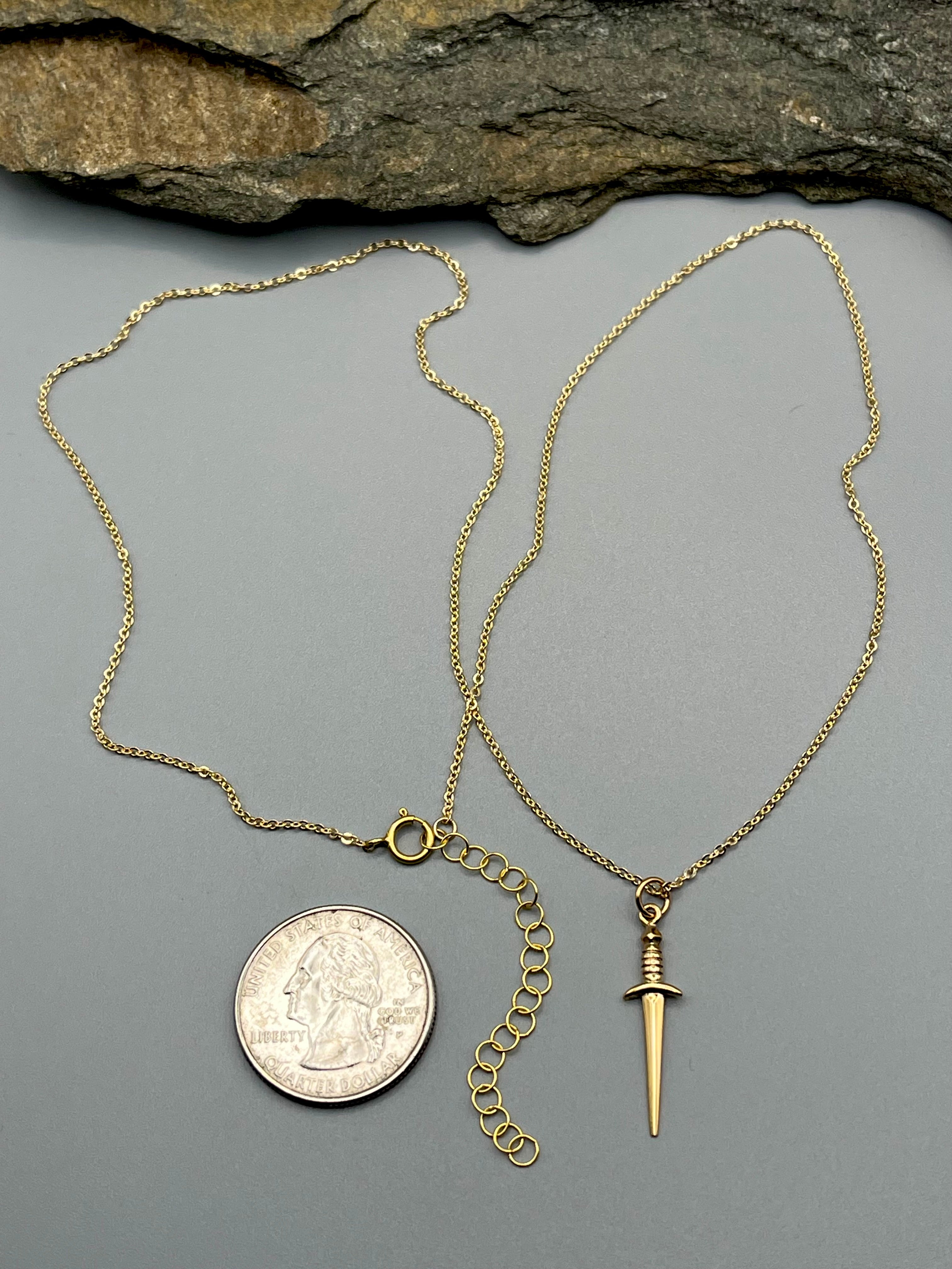 •MEDIUM DAGGER• gold necklace