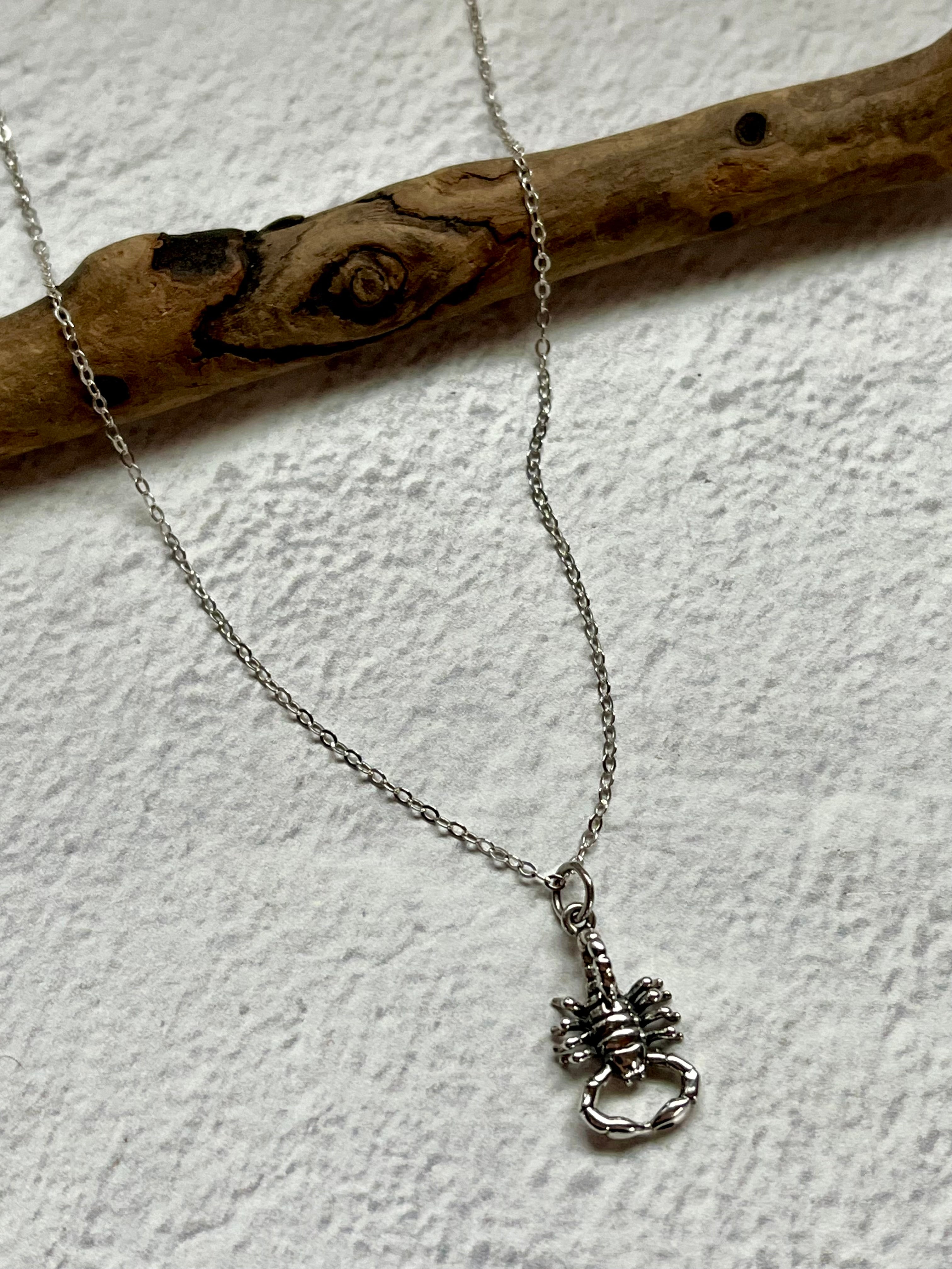 •SCORPIO• silver necklace