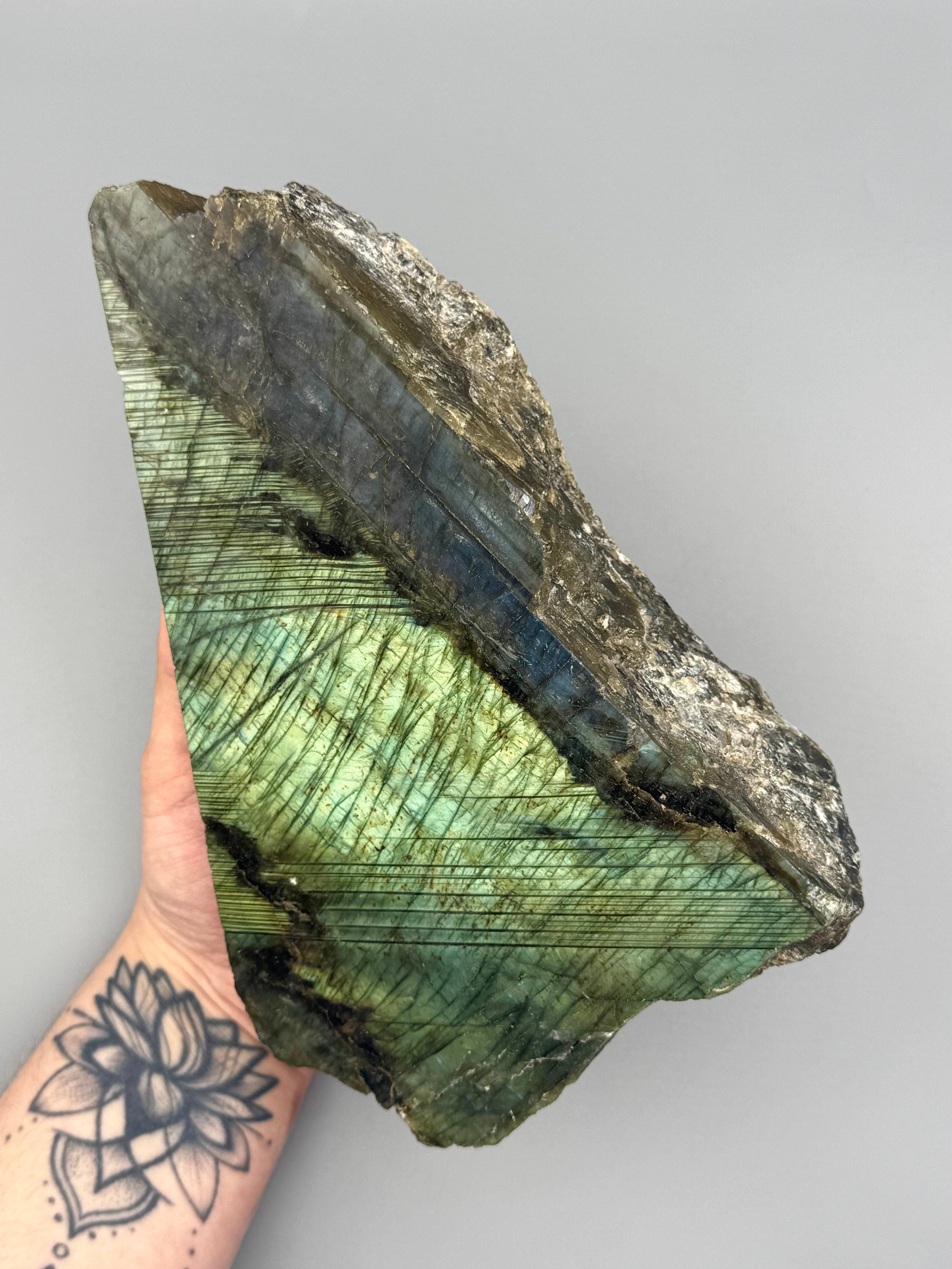 •LABRADORITE• half polished freeform
