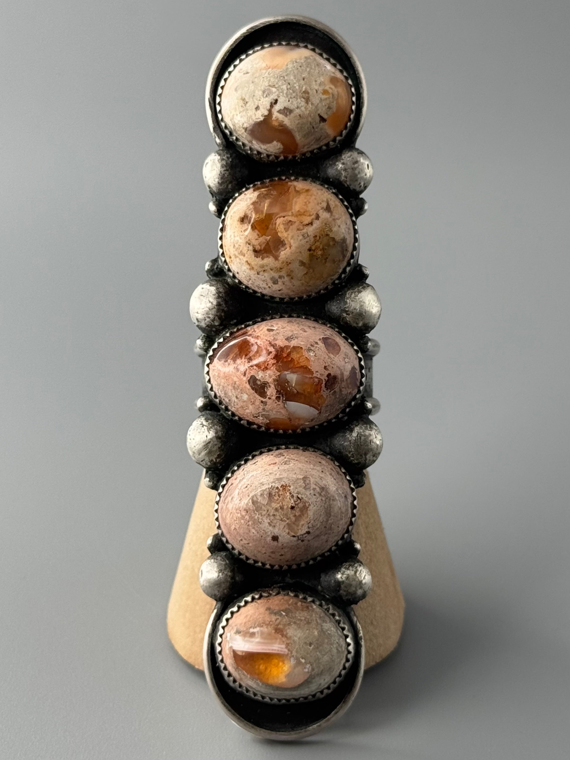 •CAIRN• mexican fire opal + silver ring (size 8.5)