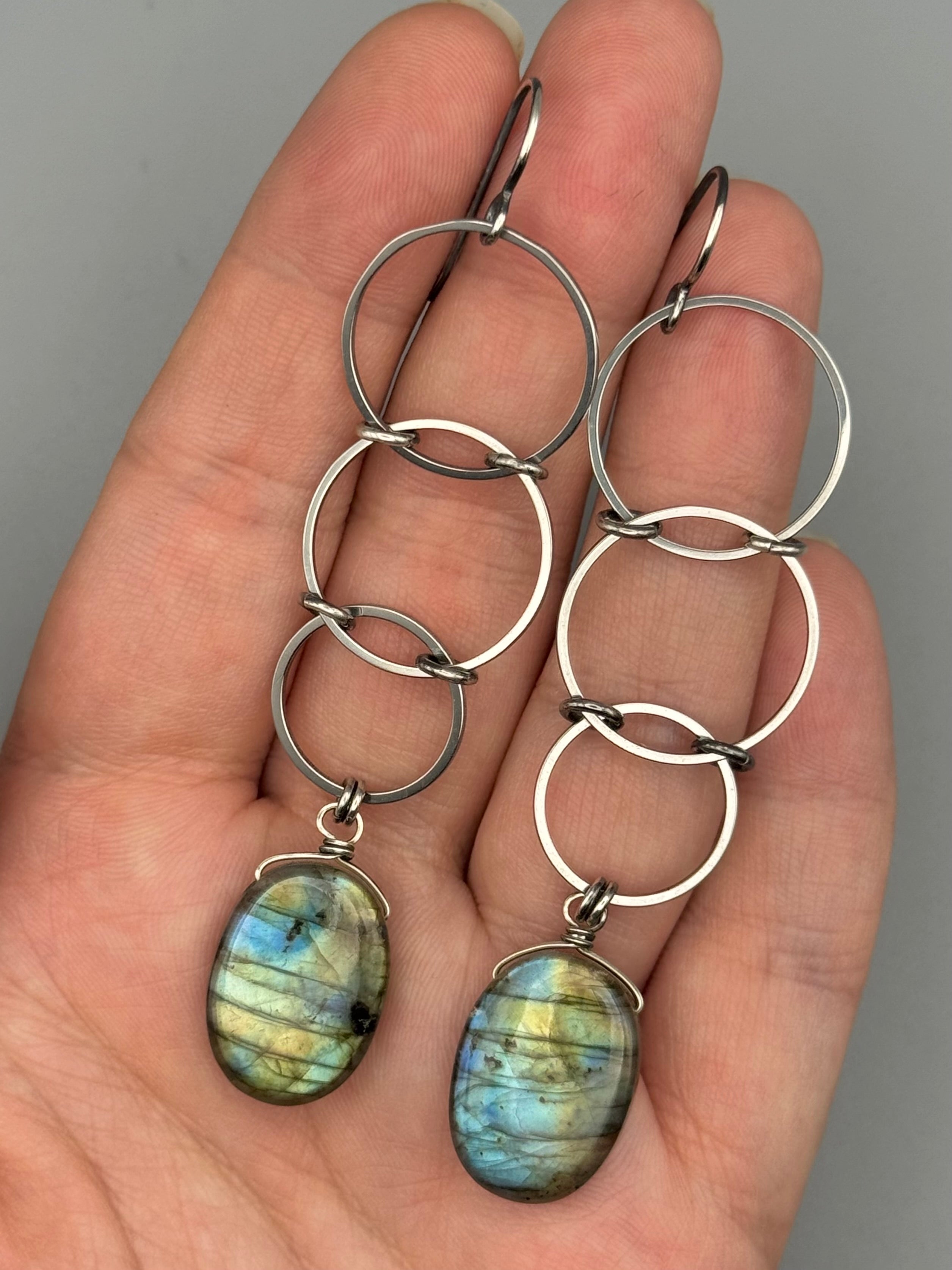 •EOWYN• labradorite + silver earrings