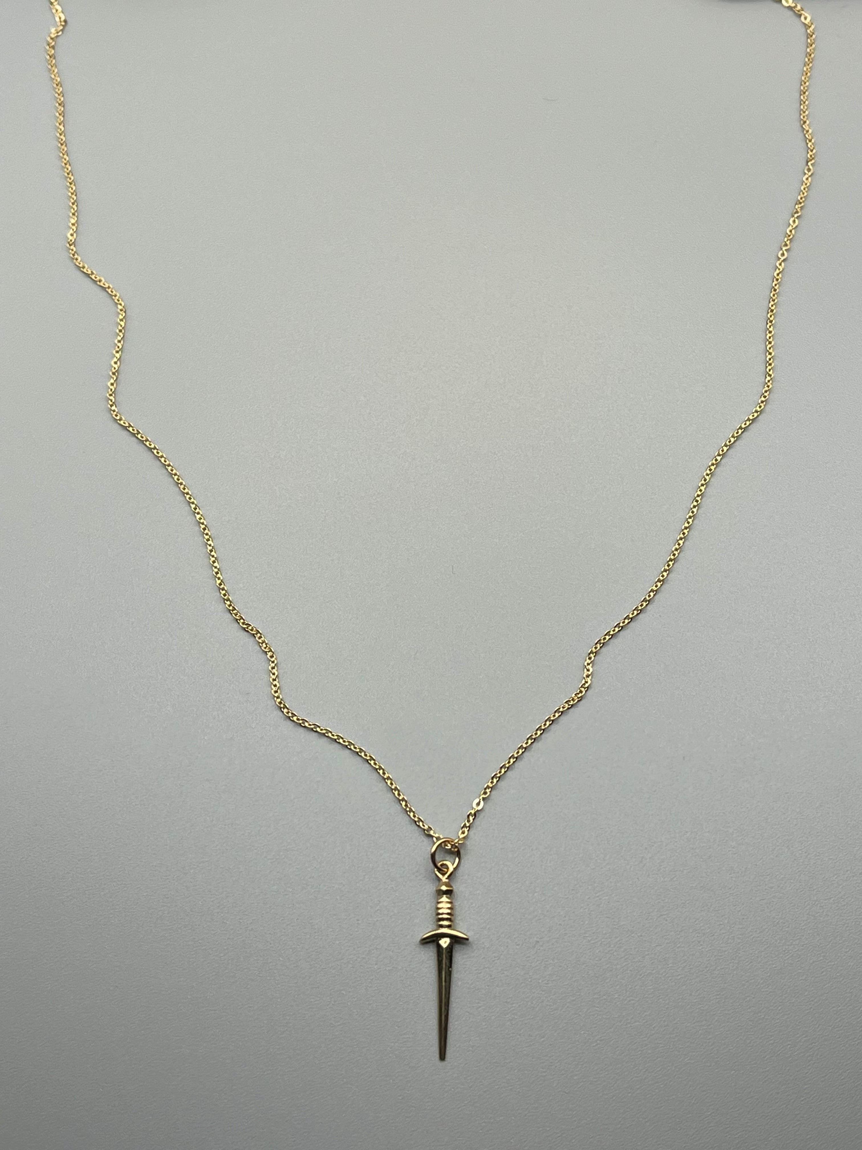 •MEDIUM DAGGER• gold necklace