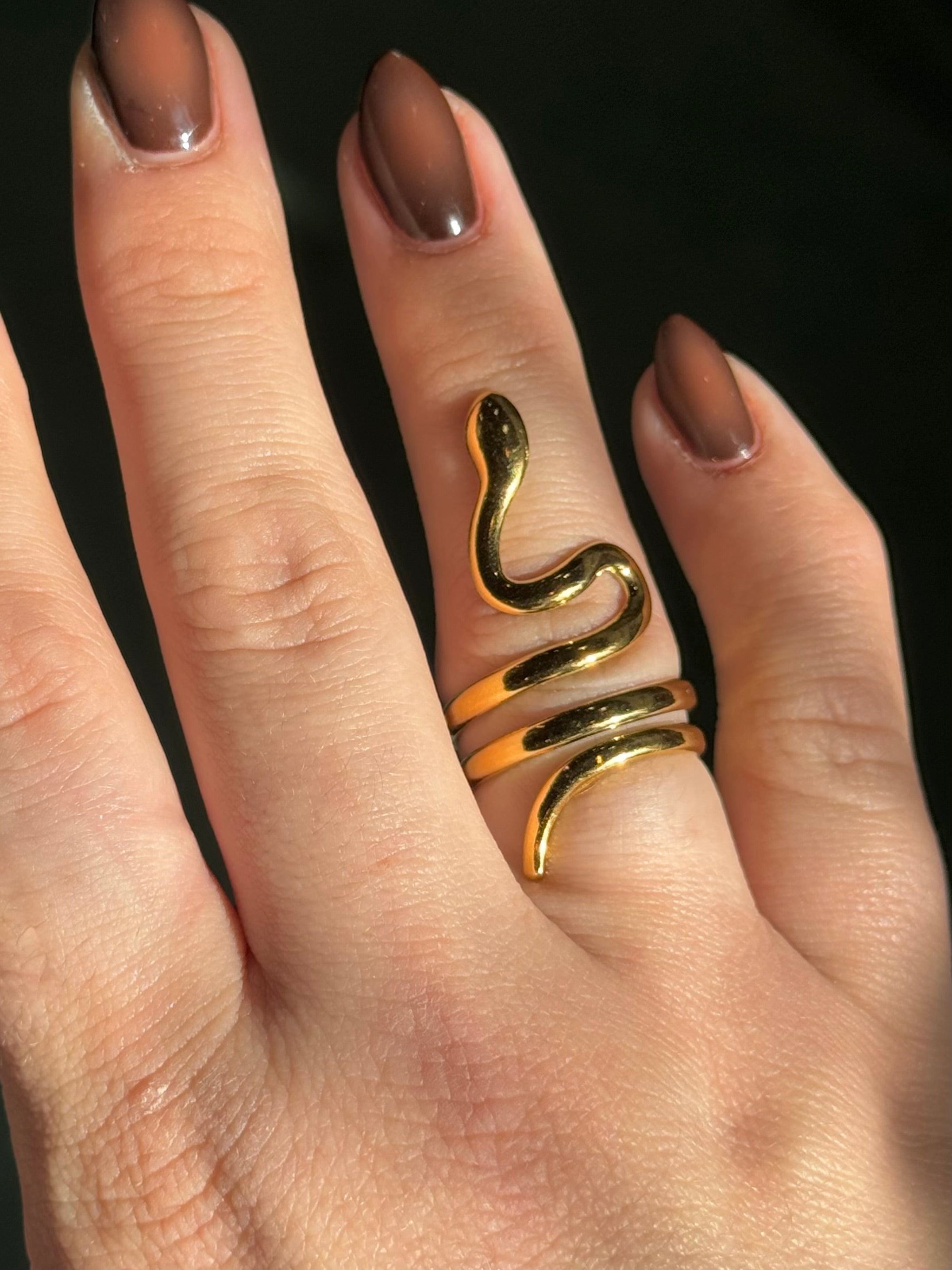 •SERPENT• adjustable brass ring