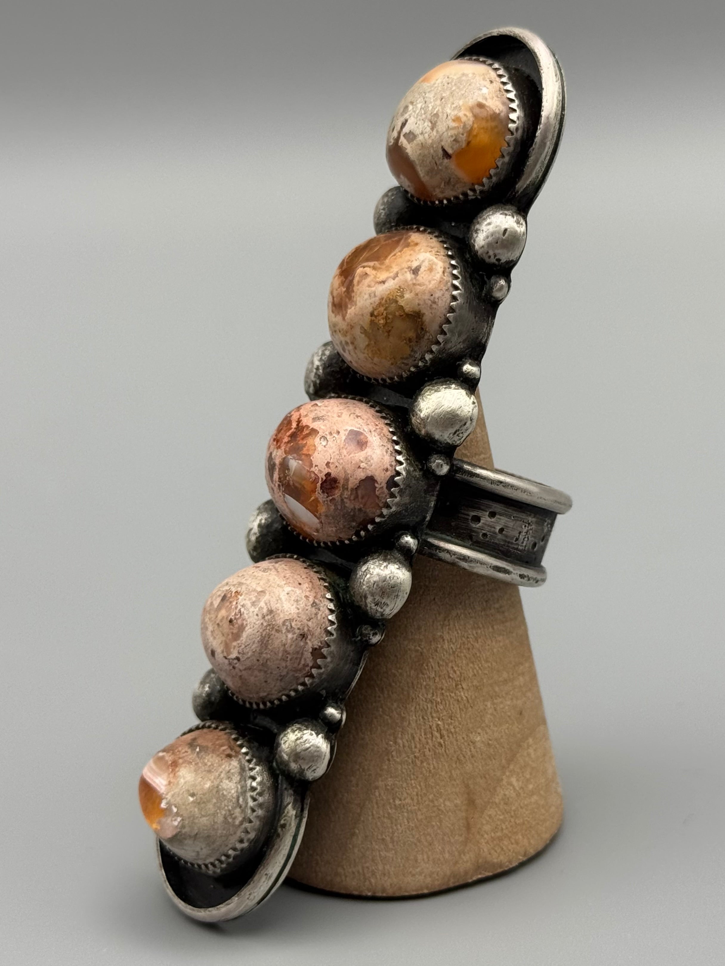 •CAIRN• mexican fire opal + silver ring (size 8.5)