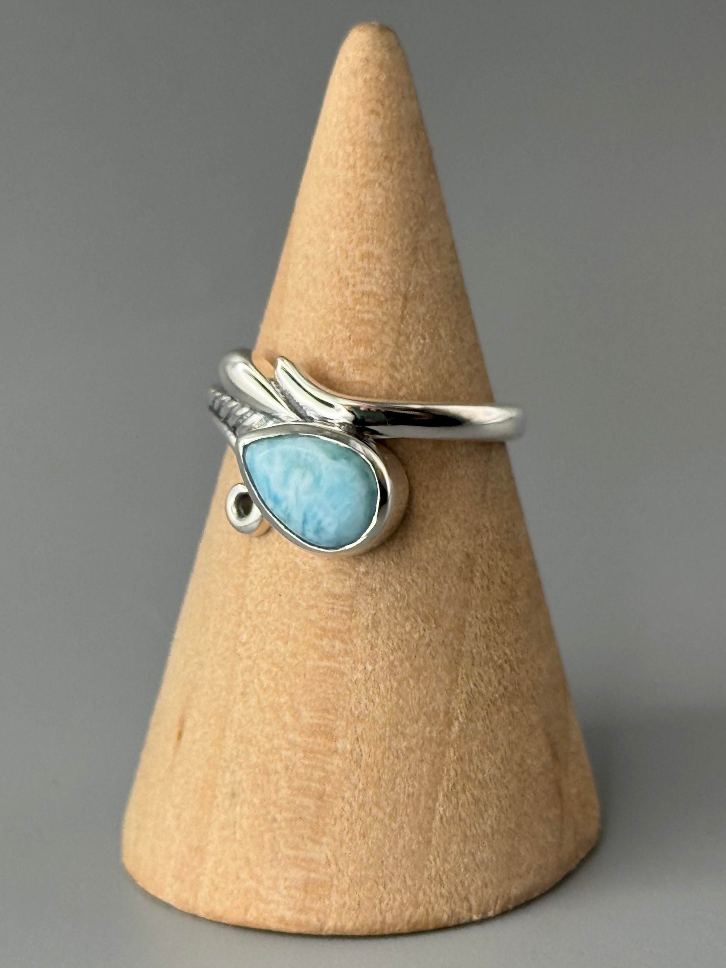 •LARIMAR - GUST• sterling silver ring (size 7)