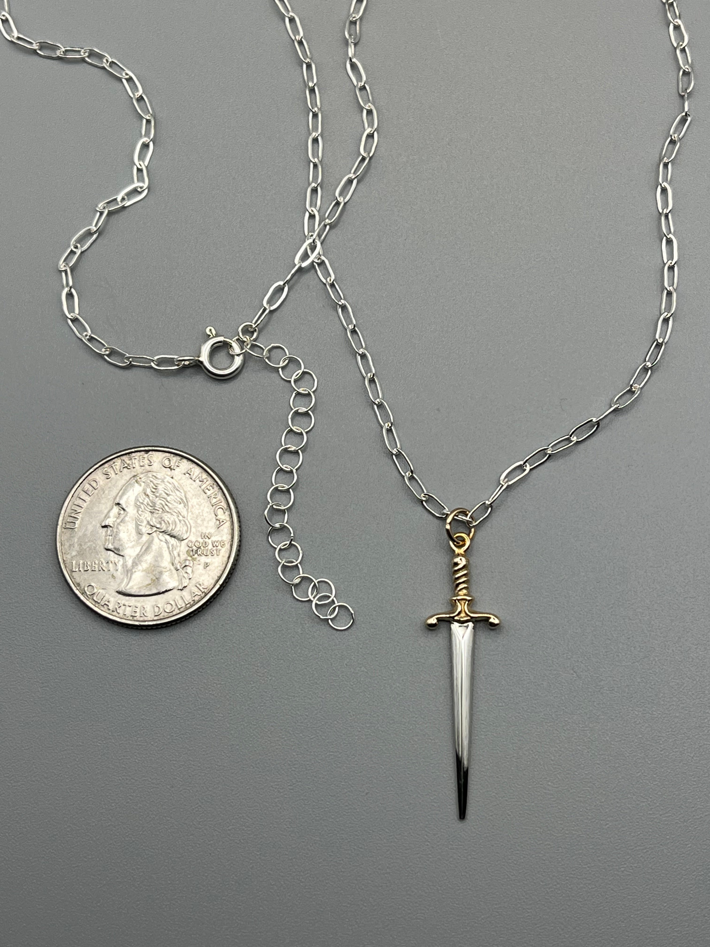 •BIG DAGGER• silver necklace