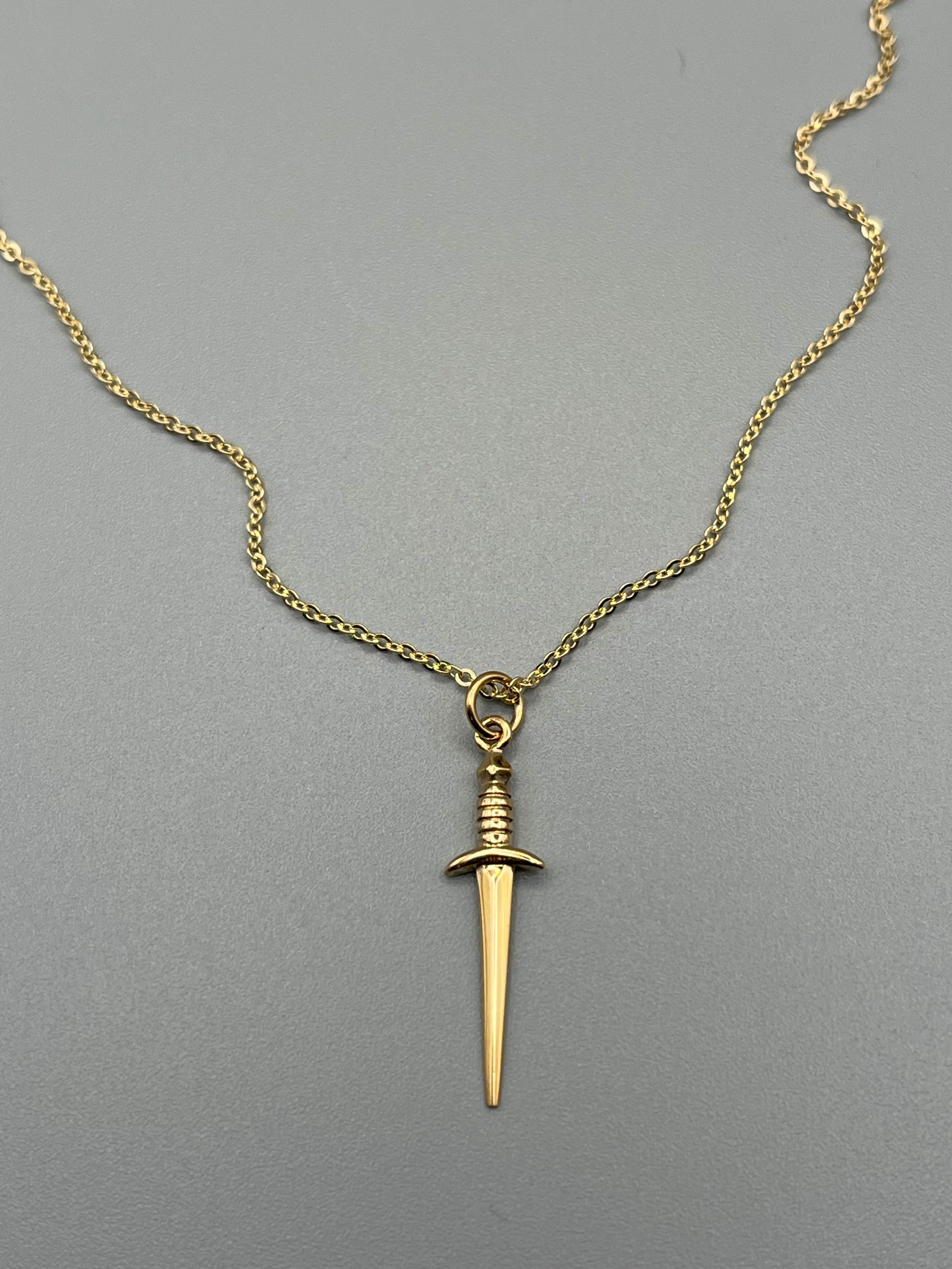 •MEDIUM DAGGER•  gold necklace