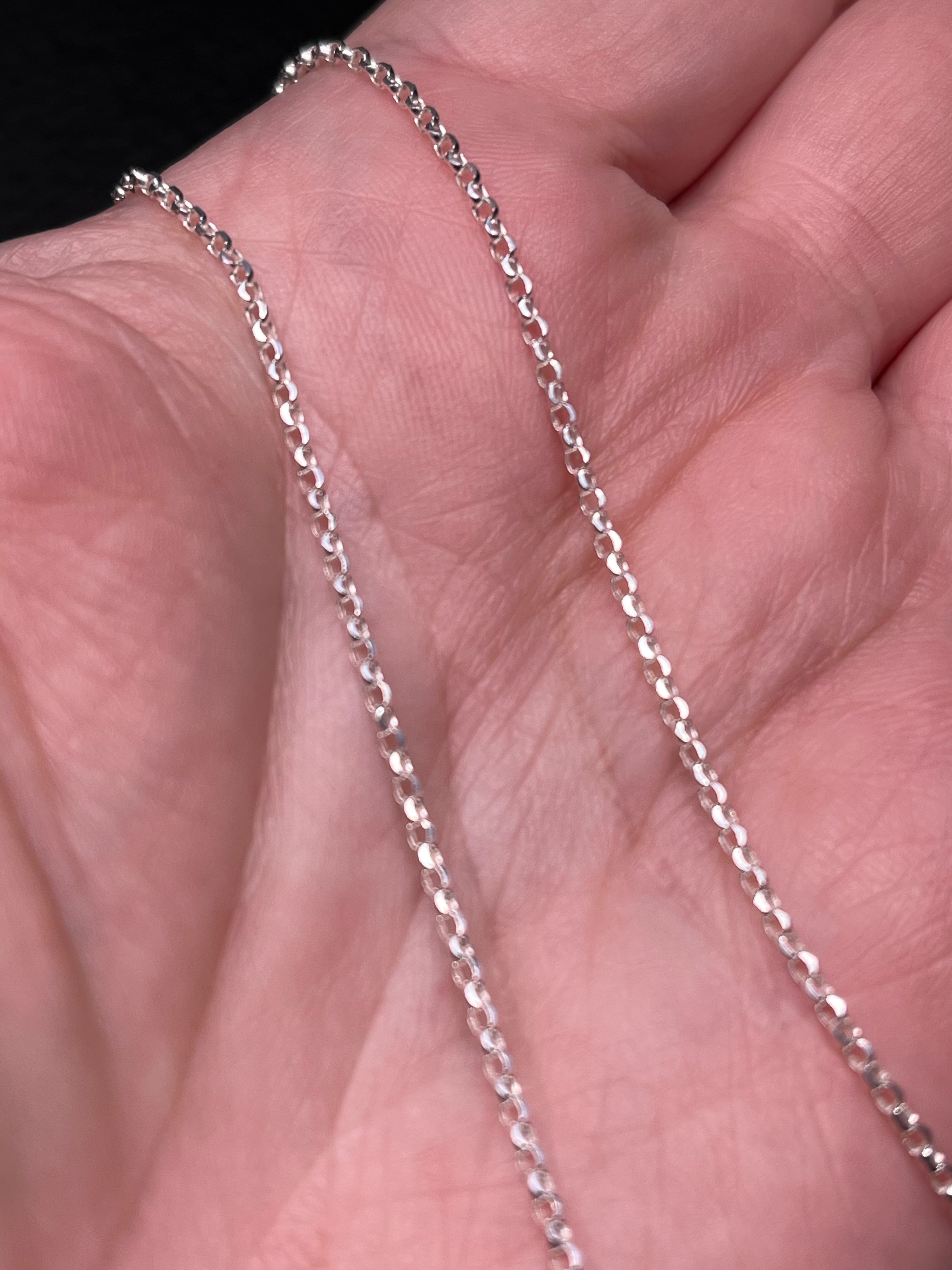 •DIAMOND CUT ROLO• silver chain