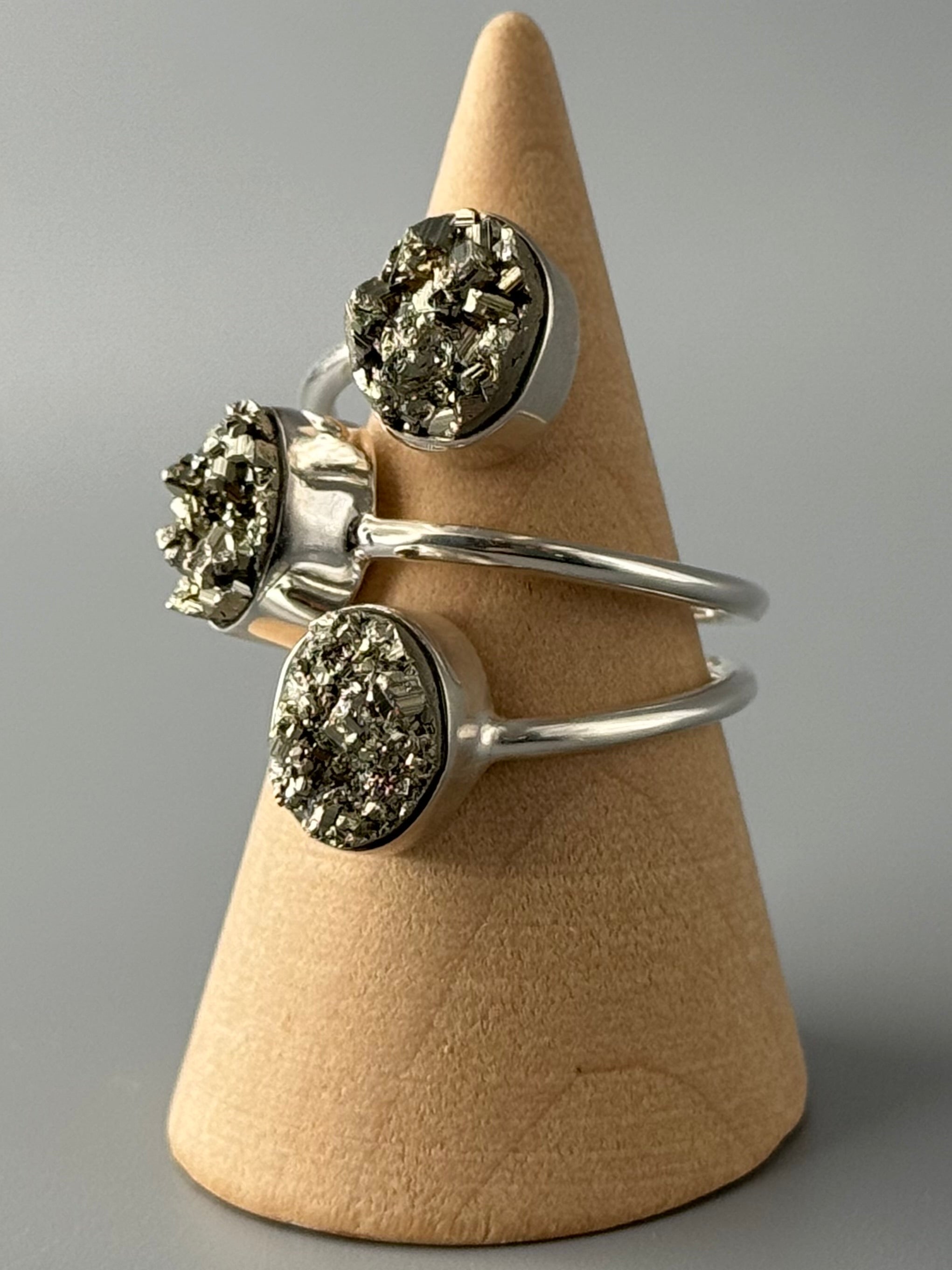 •PYRITE - ORBITAL• adjustable silver ring